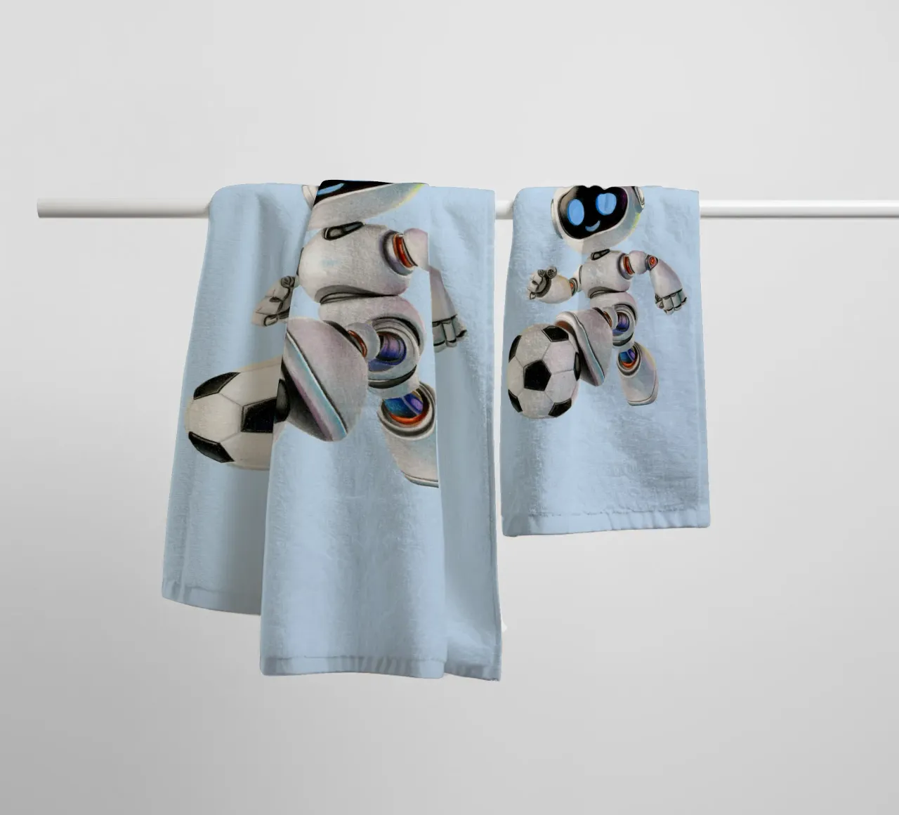Robot da calcio asciugamano da bagno da Graphit und Farbe