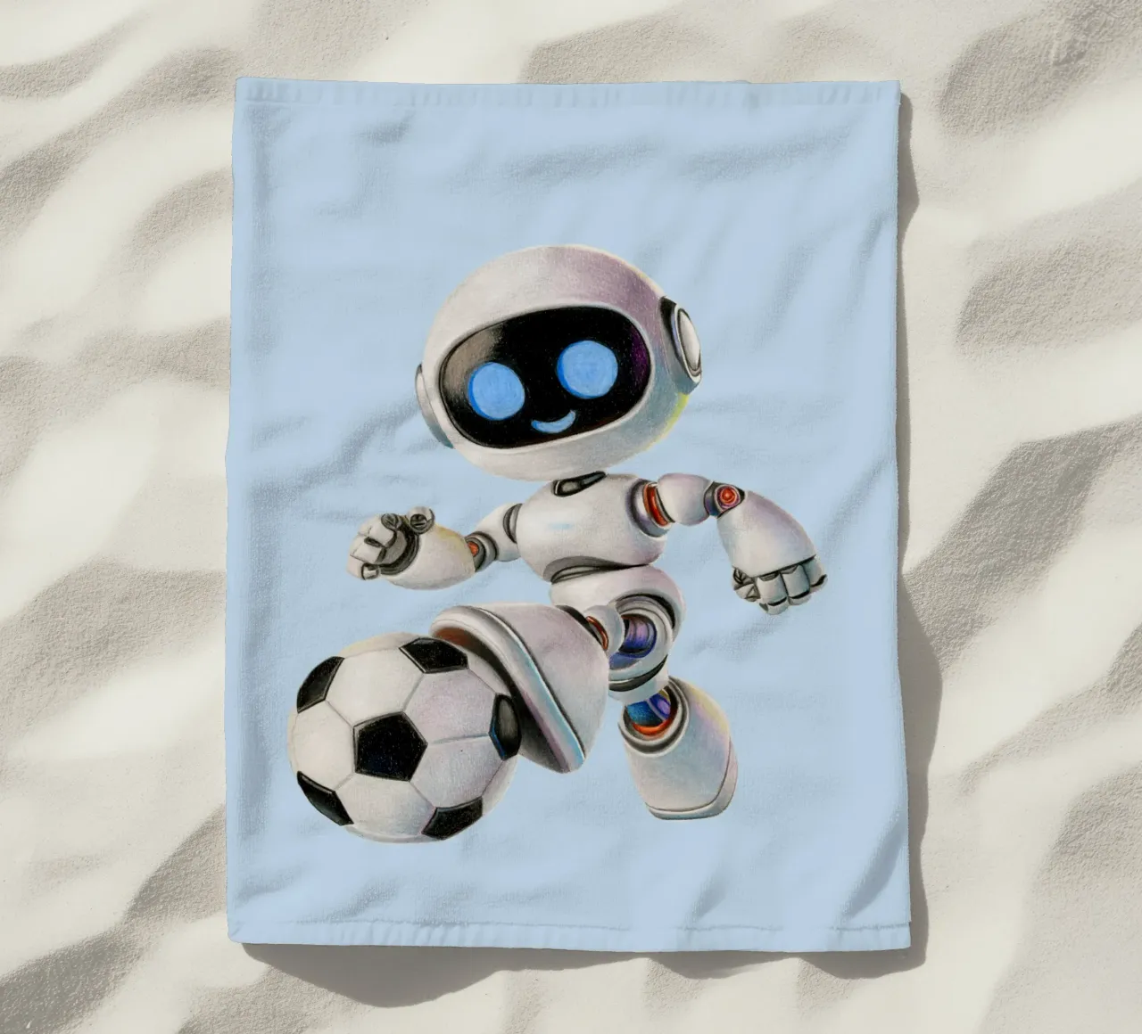 Robot da calcio telo mare da Graphit und Farbe