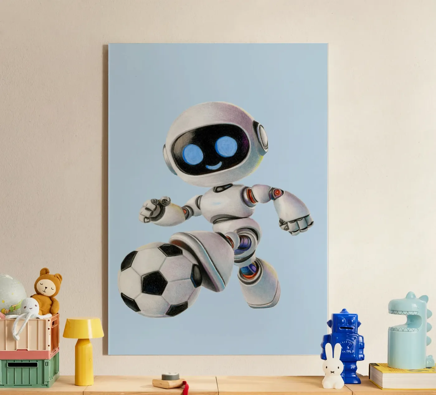 Robot da calcio plexiglass da Graphit und Farbe