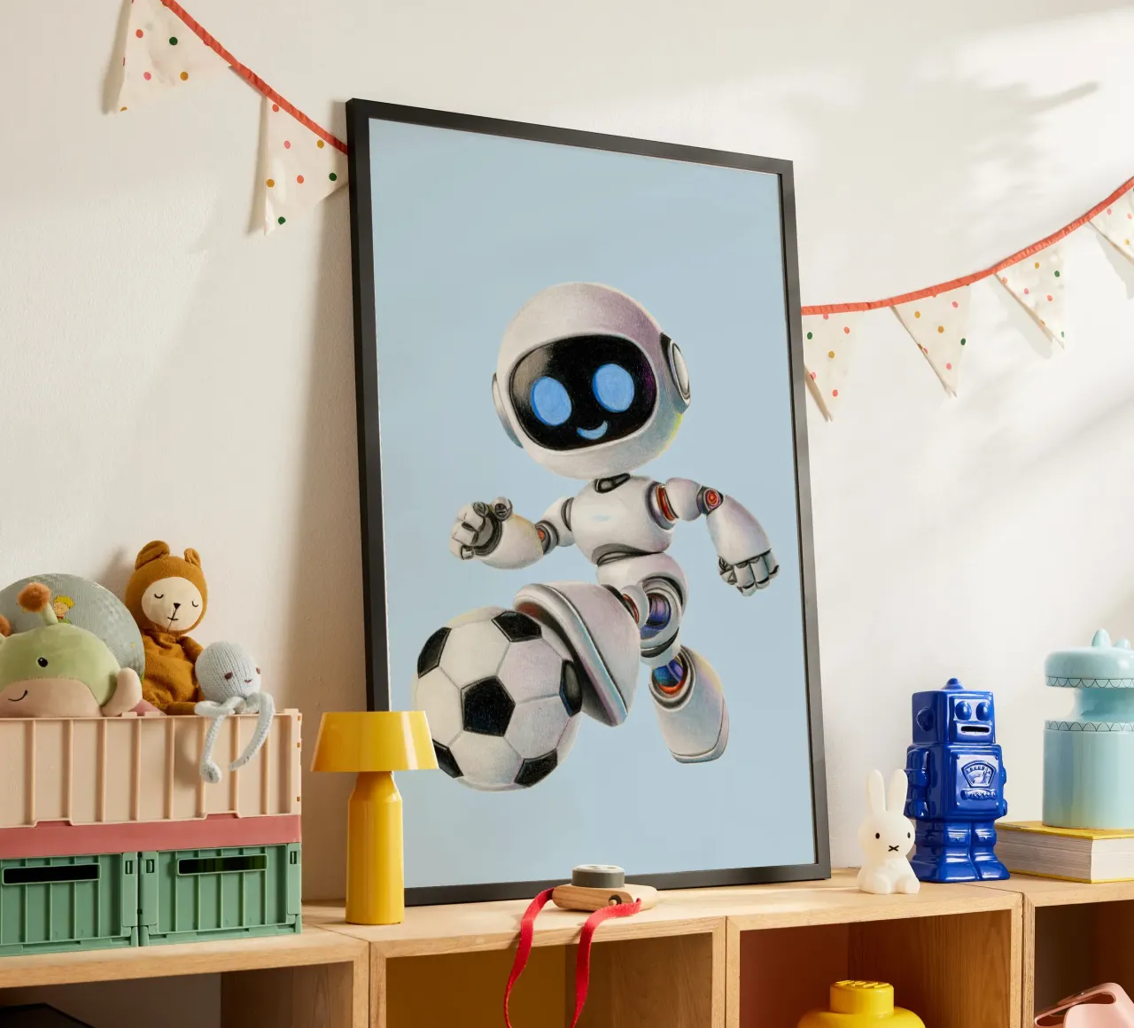 Robot da calcio carta hahnemühle da Graphit und Farbe