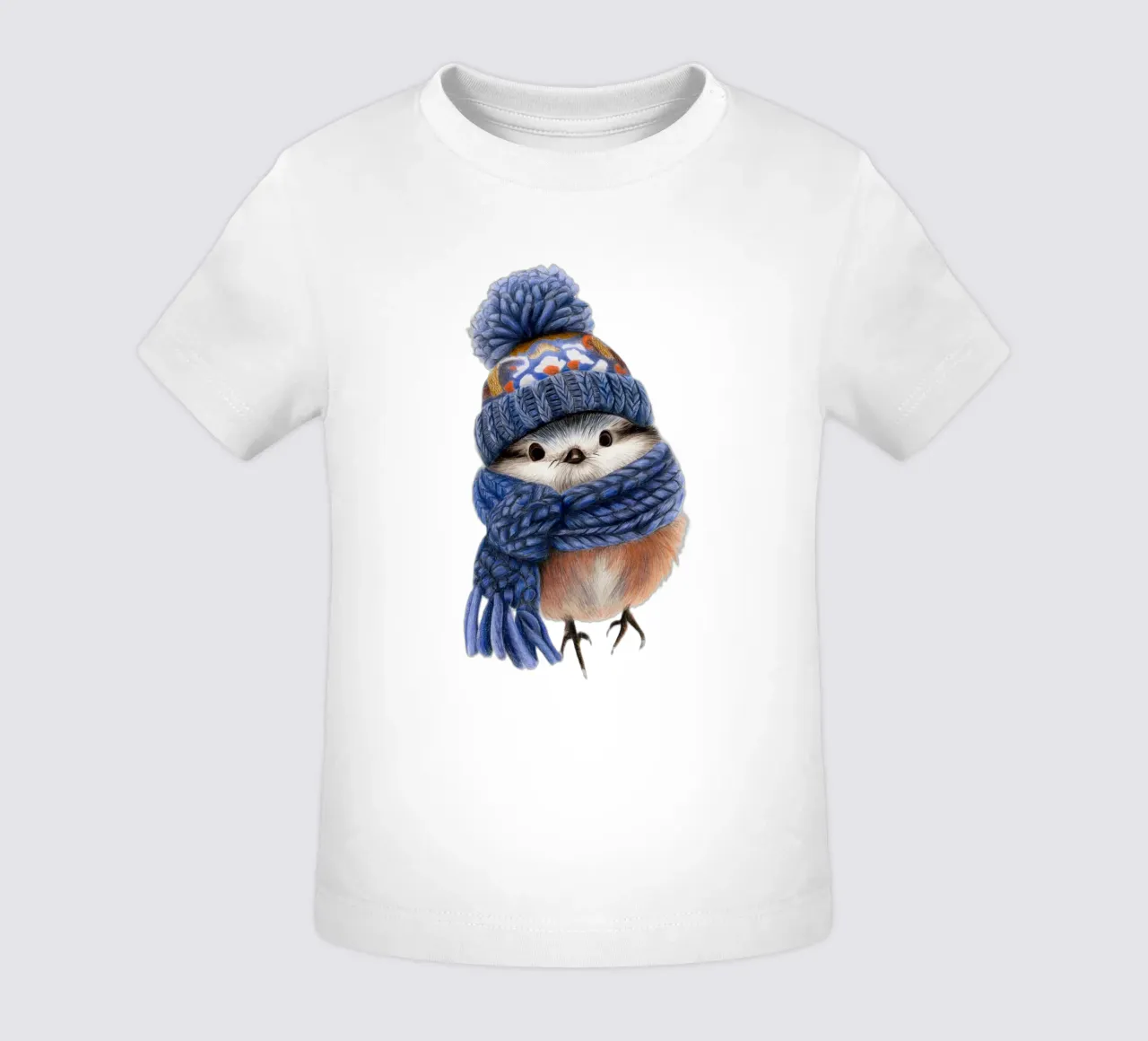 Winter bird baby t-shirt by Graphit und Farbe