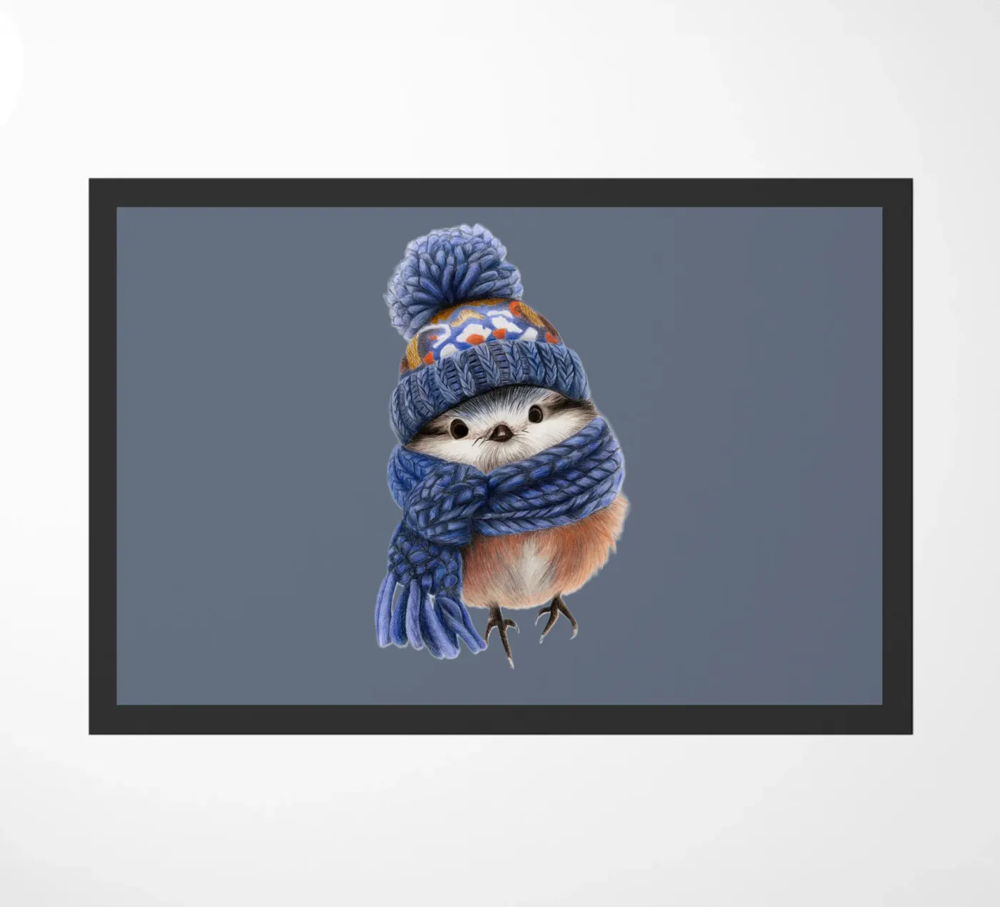 Winter bird doormat by Graphit und Farbe