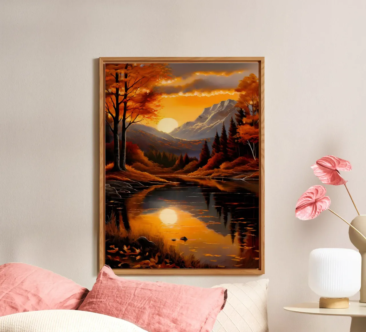 Riflessi d'autunno dorati alluminio dibond da Artistic-shop