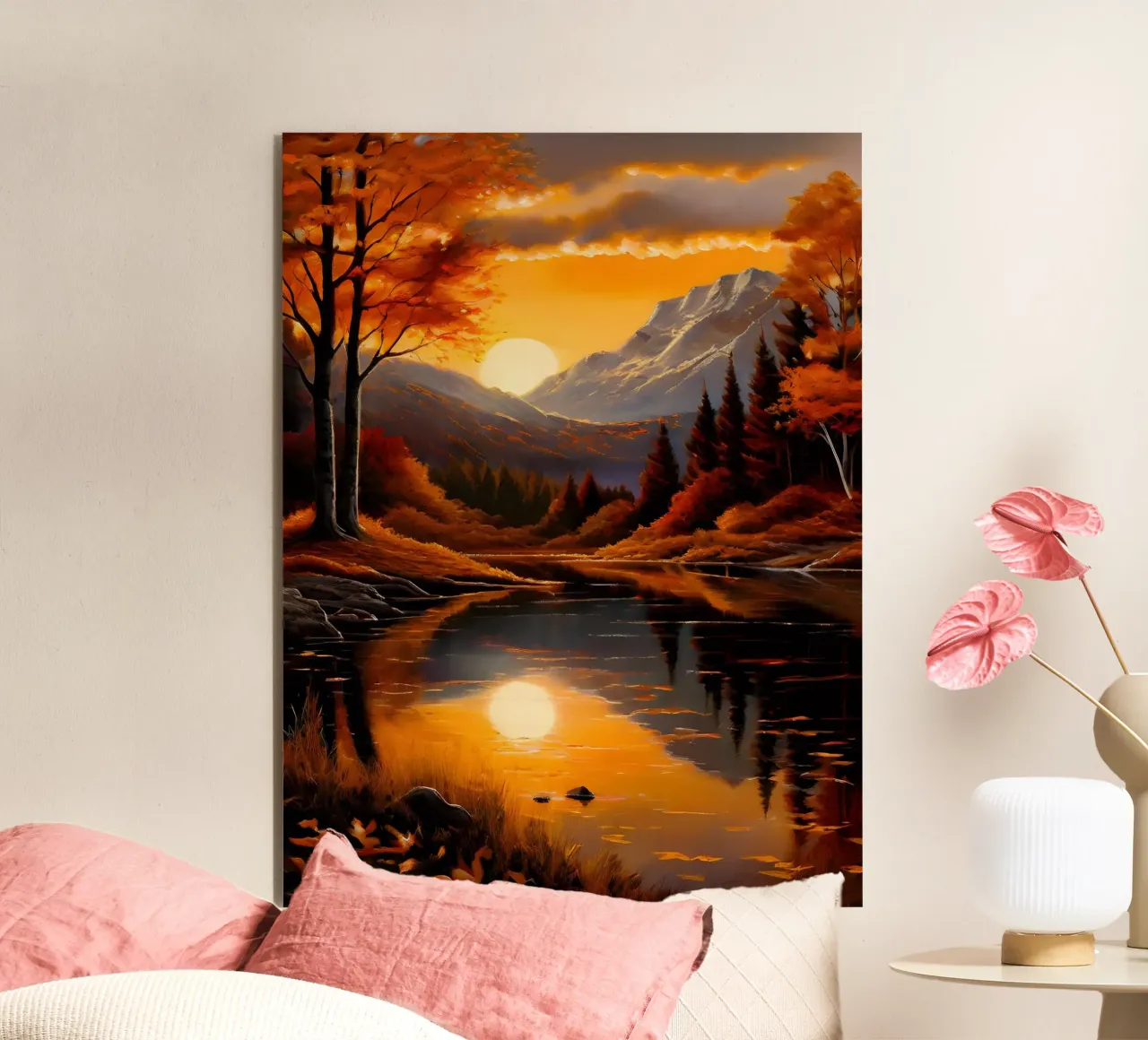 Riflessi d'autunno dorati alluminio dibond da Artistic-shop