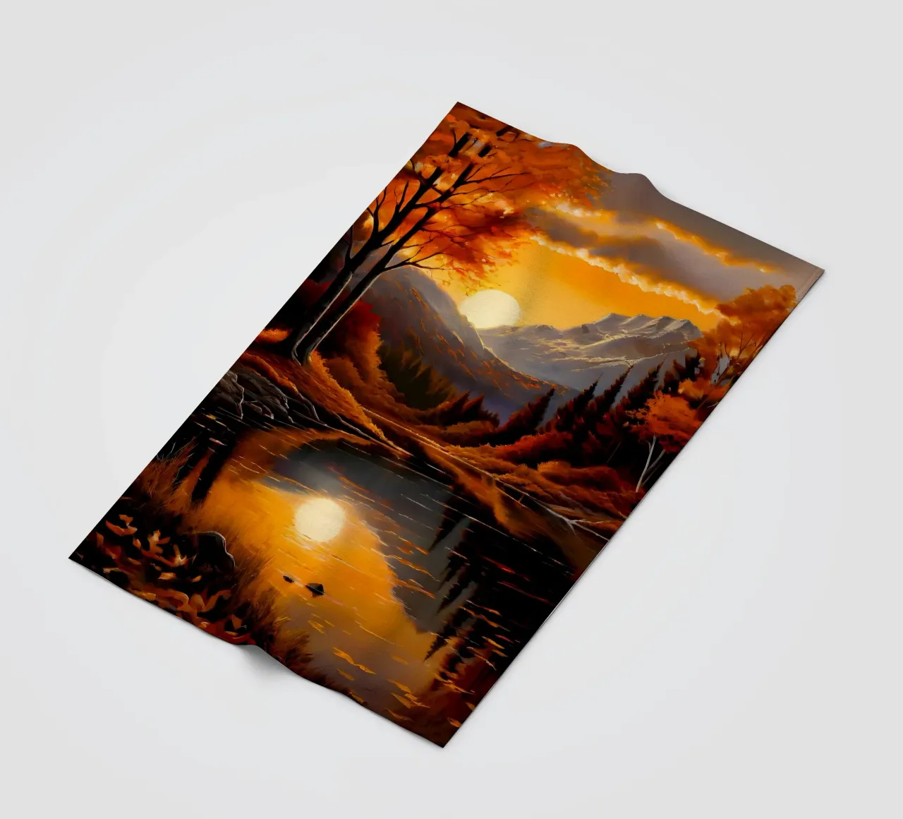 Riflessi d'autunno dorati coperta in pile da Artistic-shop
