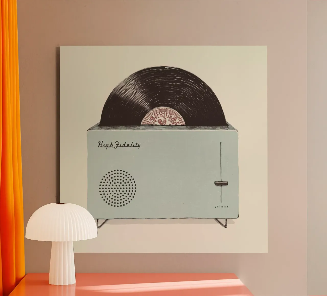 High Fidelity Toaster alluminio dibond da Florent Bodart