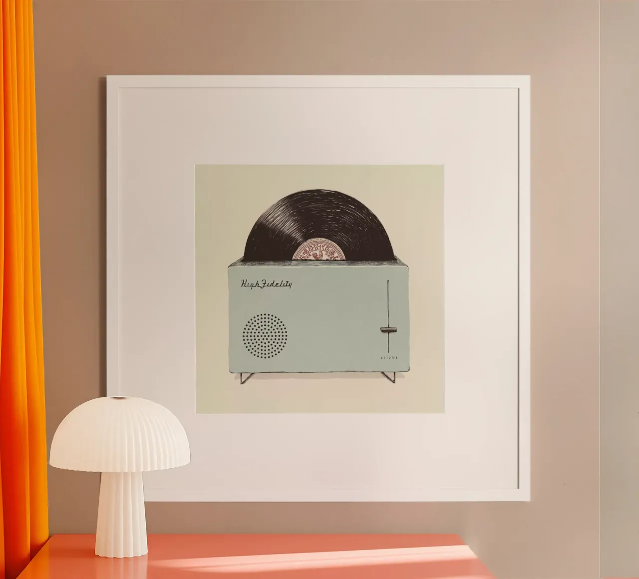 High Fidelity Toaster poster con telaio in plastica da Florent Bodart