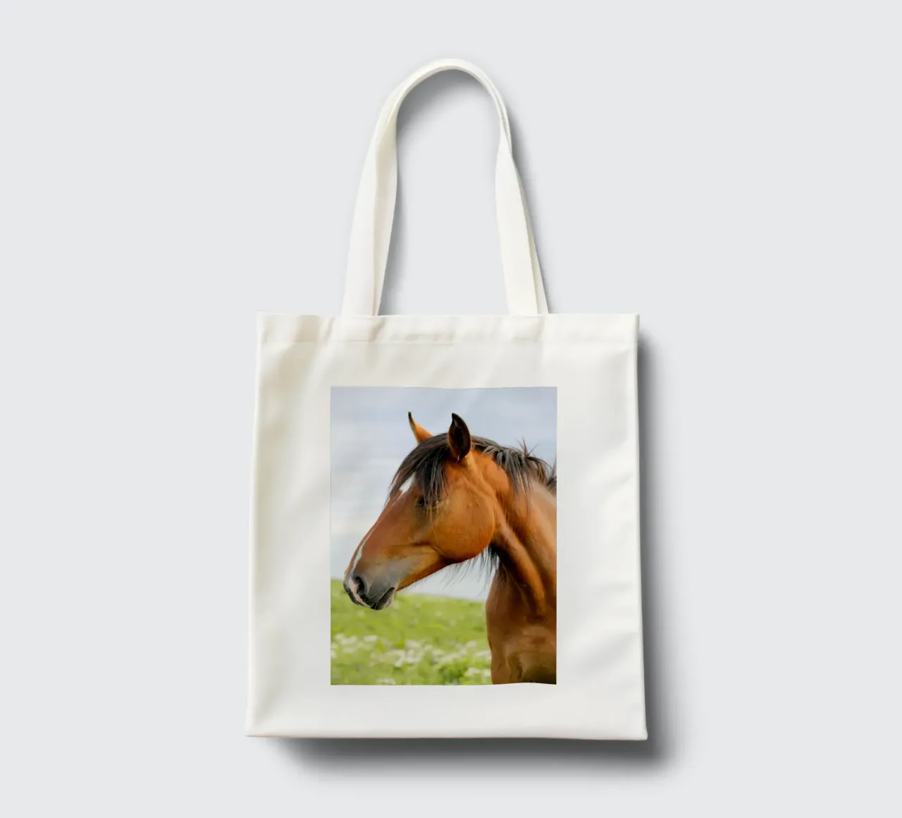 Brown Horse tote bag by Alexey