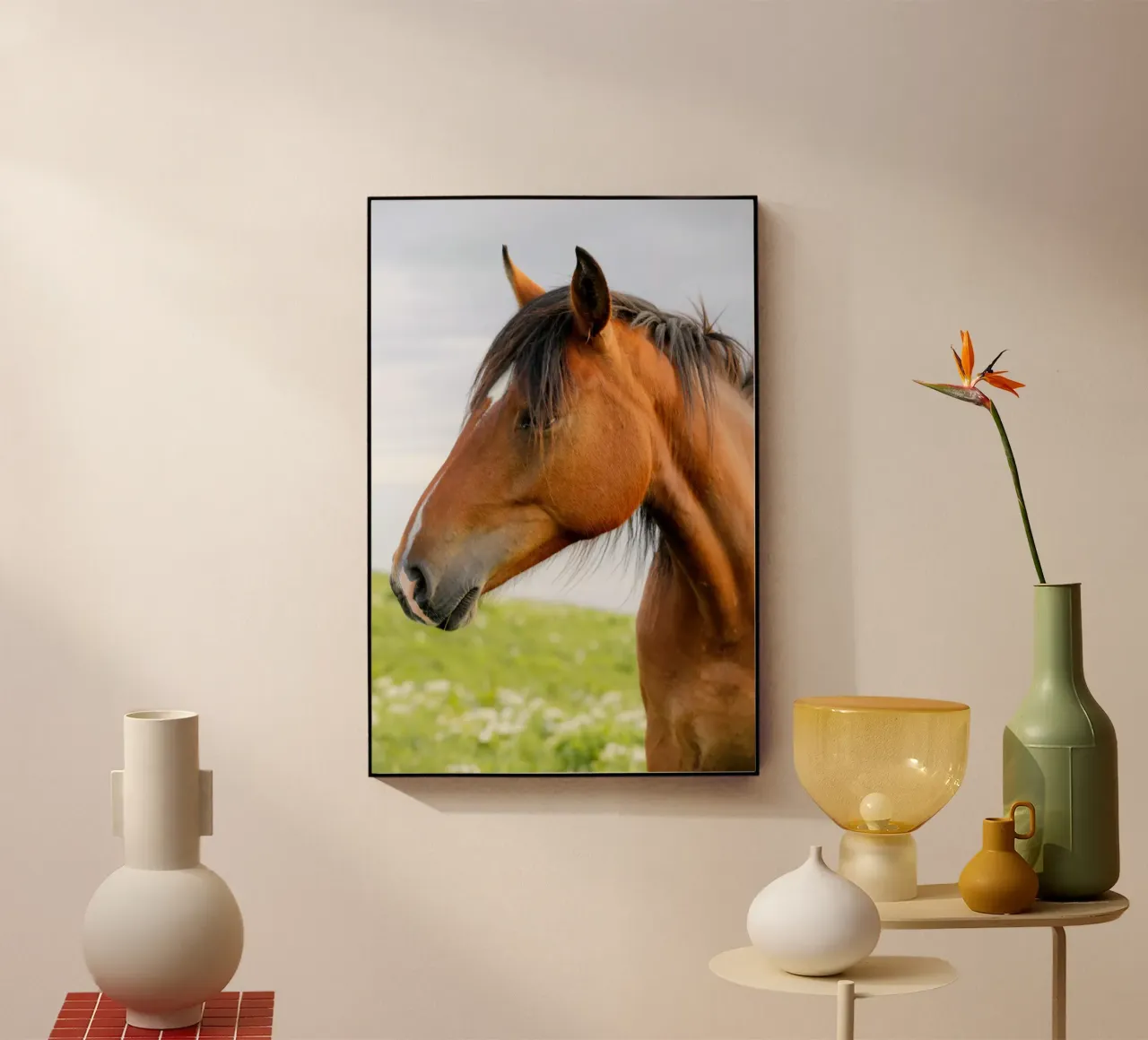 Cavallo marrone plexiglass da Alexey