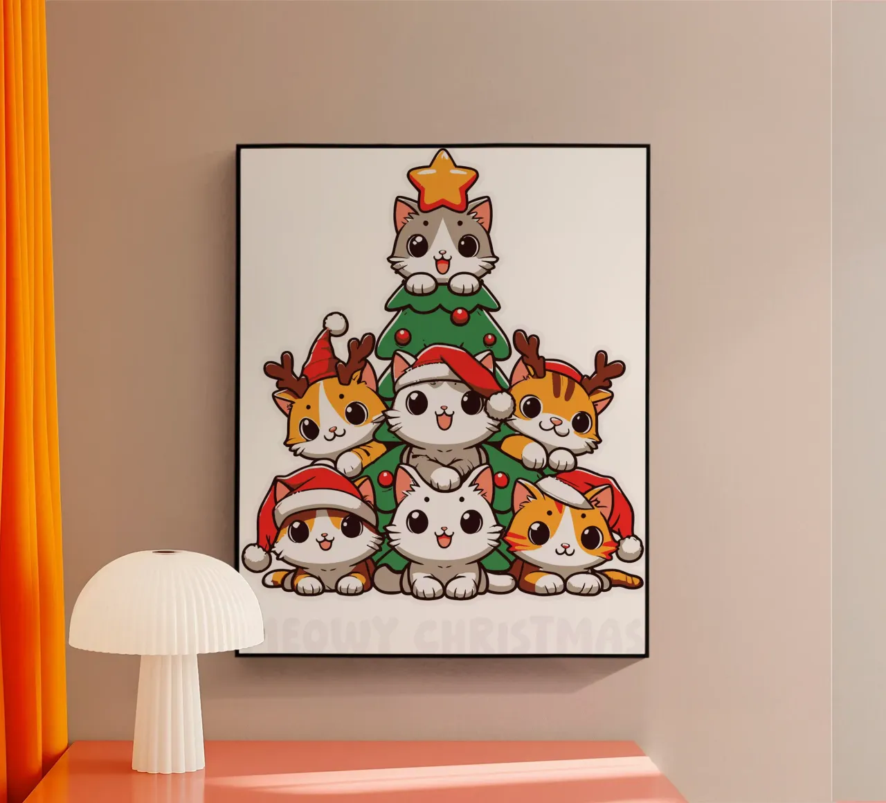 cute kitten tree plexiglass da edsonramosart