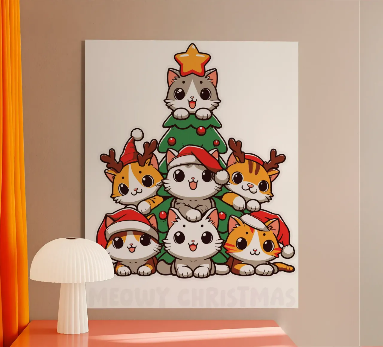 cute kitten tree plexiglass da edsonramosart