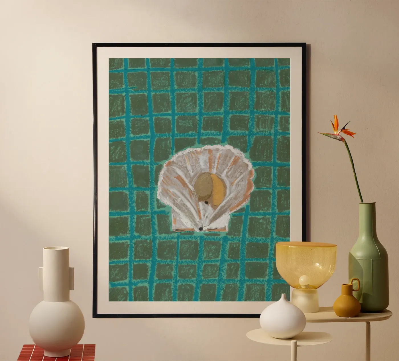 Shell with Stripes poster da Isabelle Vandeplassche