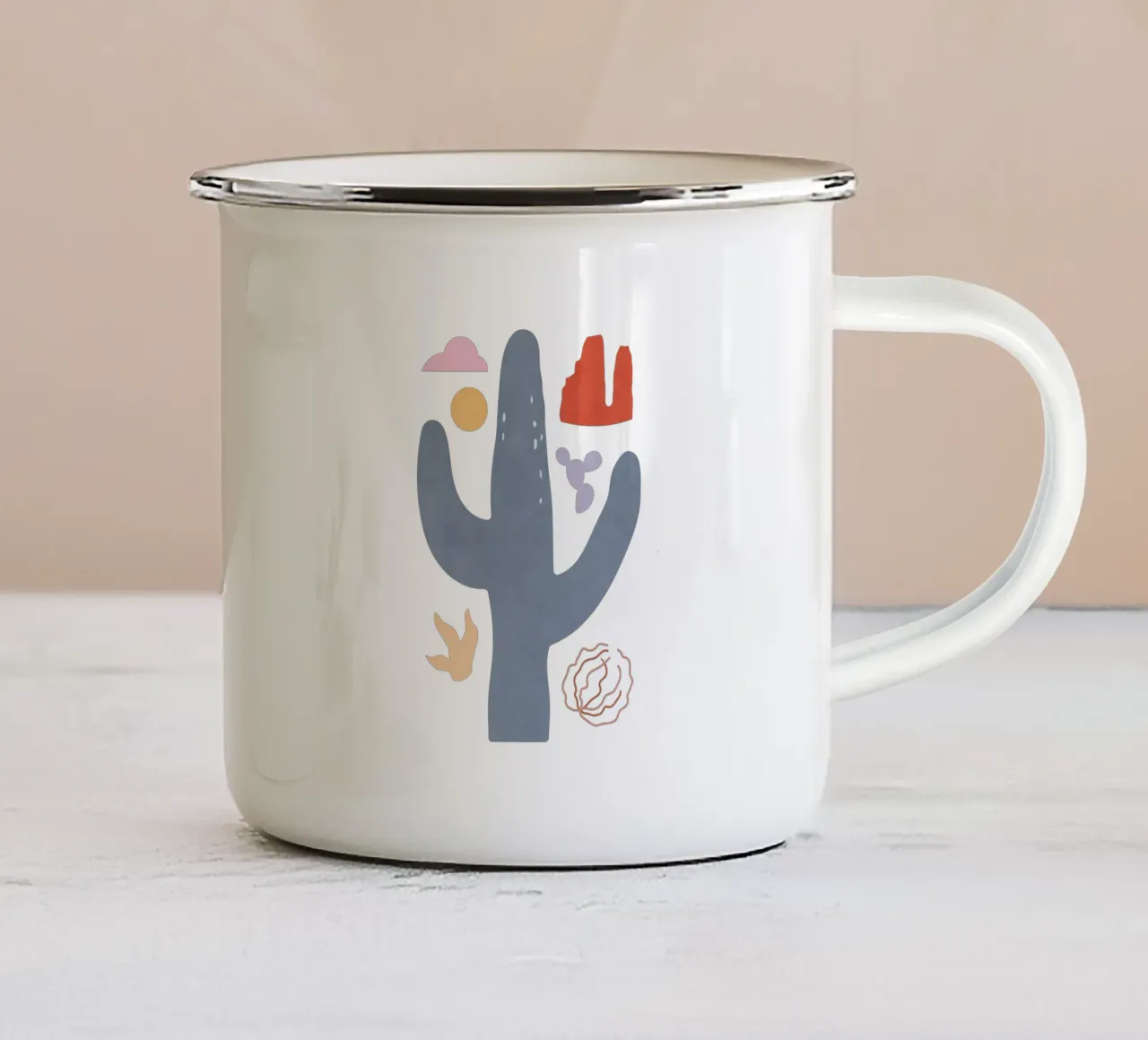 Forme del paesaggio 30 tazza in smalto da amini54