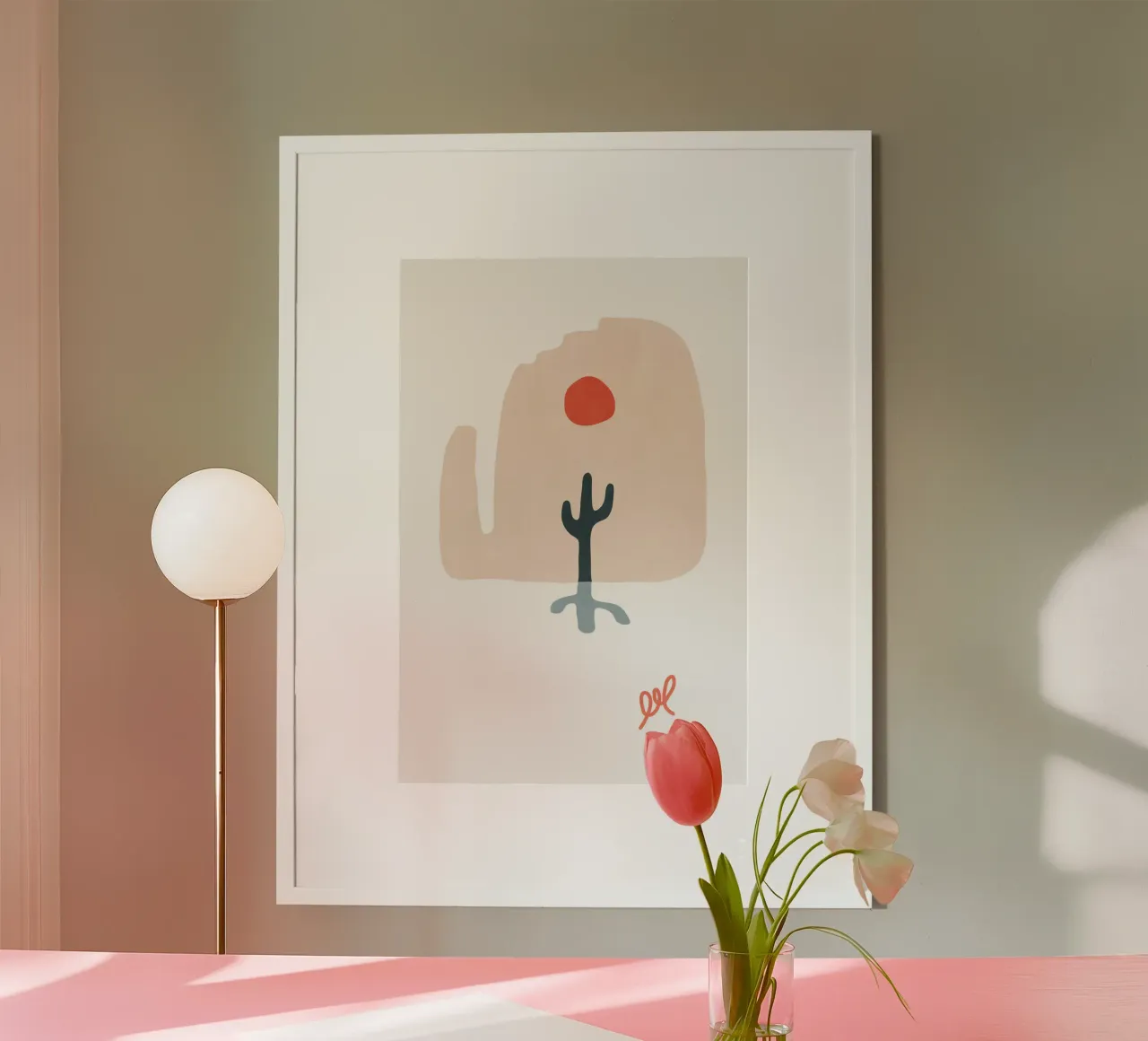 Forme del paesaggio 31 poster con telaio in alluminio da amini54