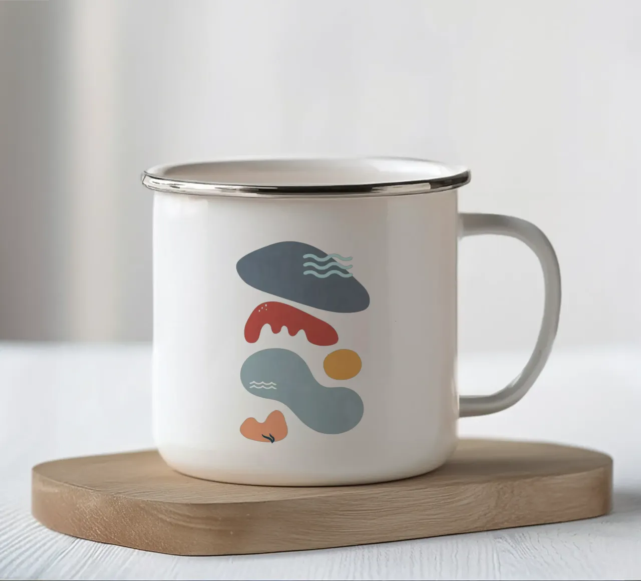 Forme del paesaggio 37 tazza in smalto da amini54
