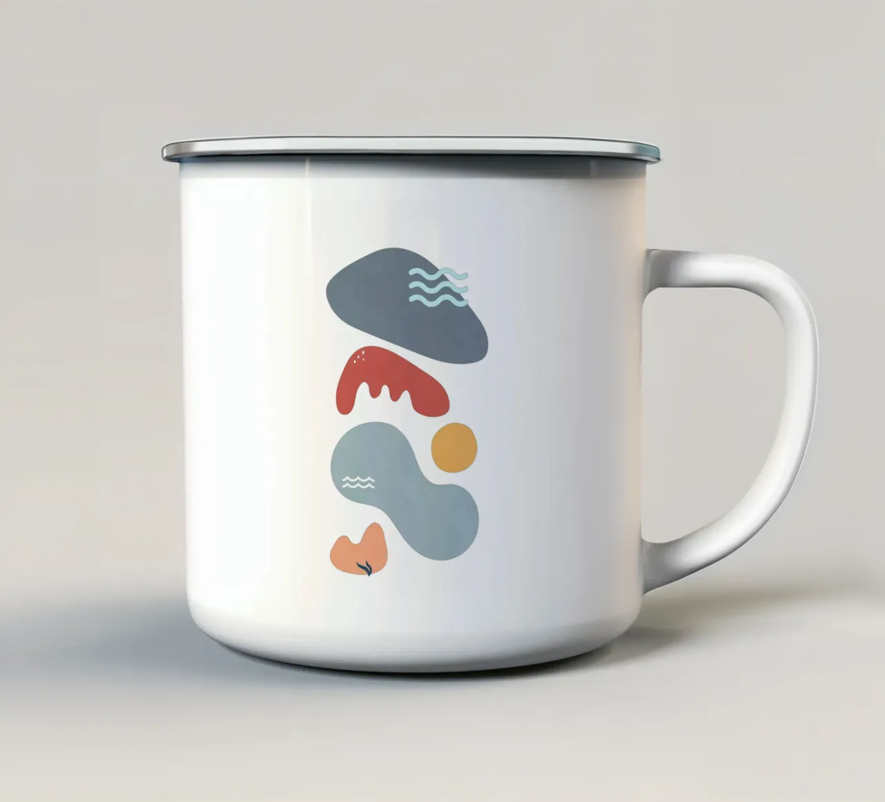 Forme del paesaggio 37 tazza in smalto da amini54