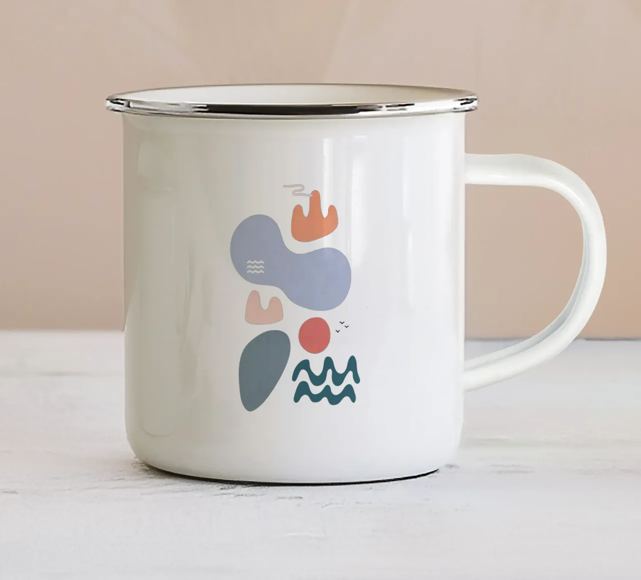 Forme del paesaggio 38 tazza in smalto da amini54