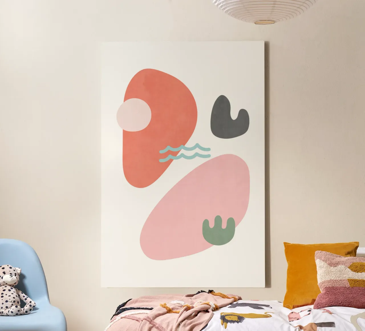 Landschapsvormen 40 canvas met Baklijst van amini54