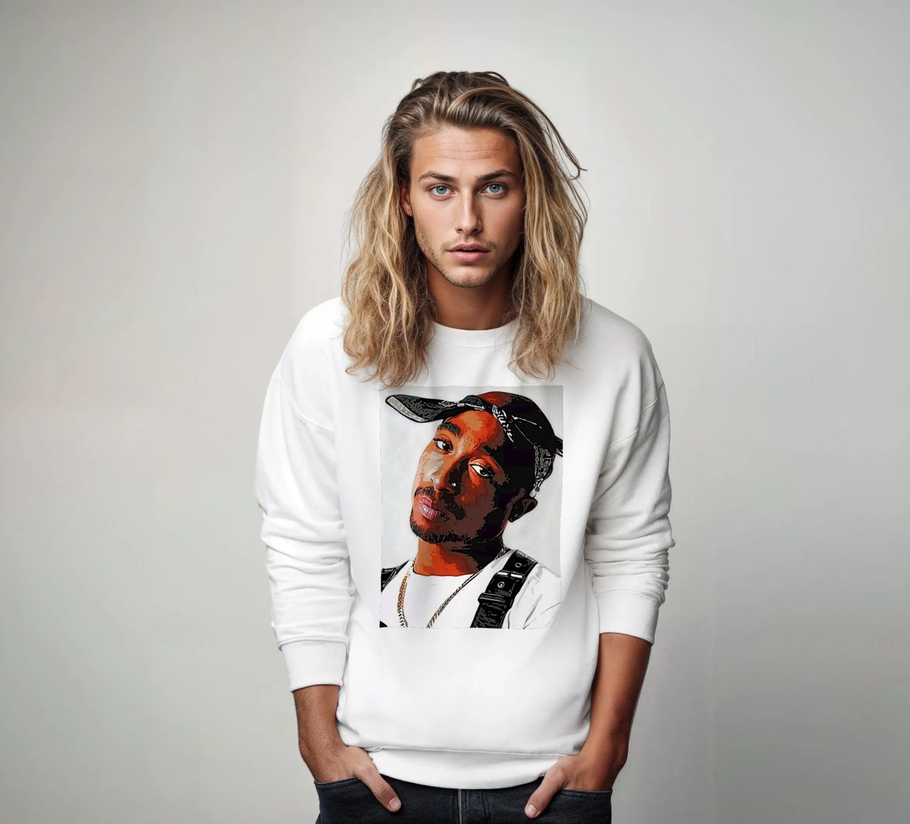 Tupac Shakur PopArt sudadera de neonartroom