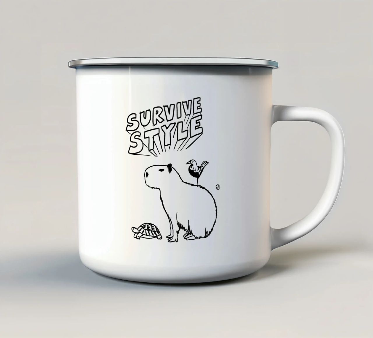 Survive Style tazza in smalto da Asobōze