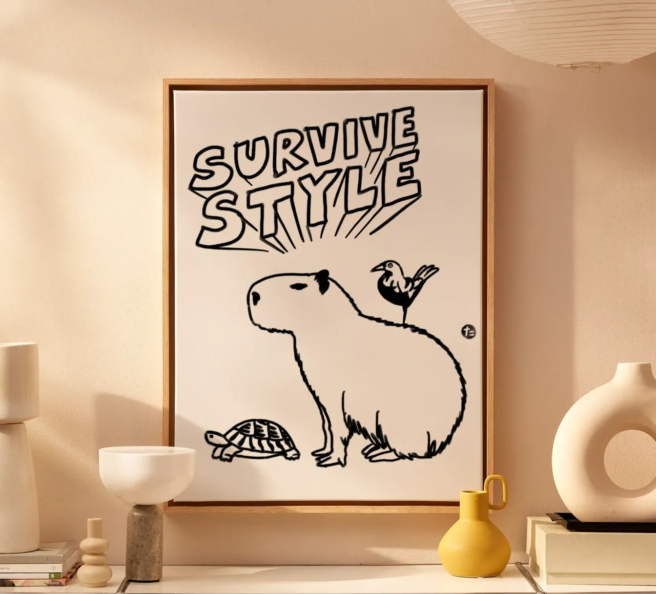 Survive Style canvas with Floater frame by Asobōze