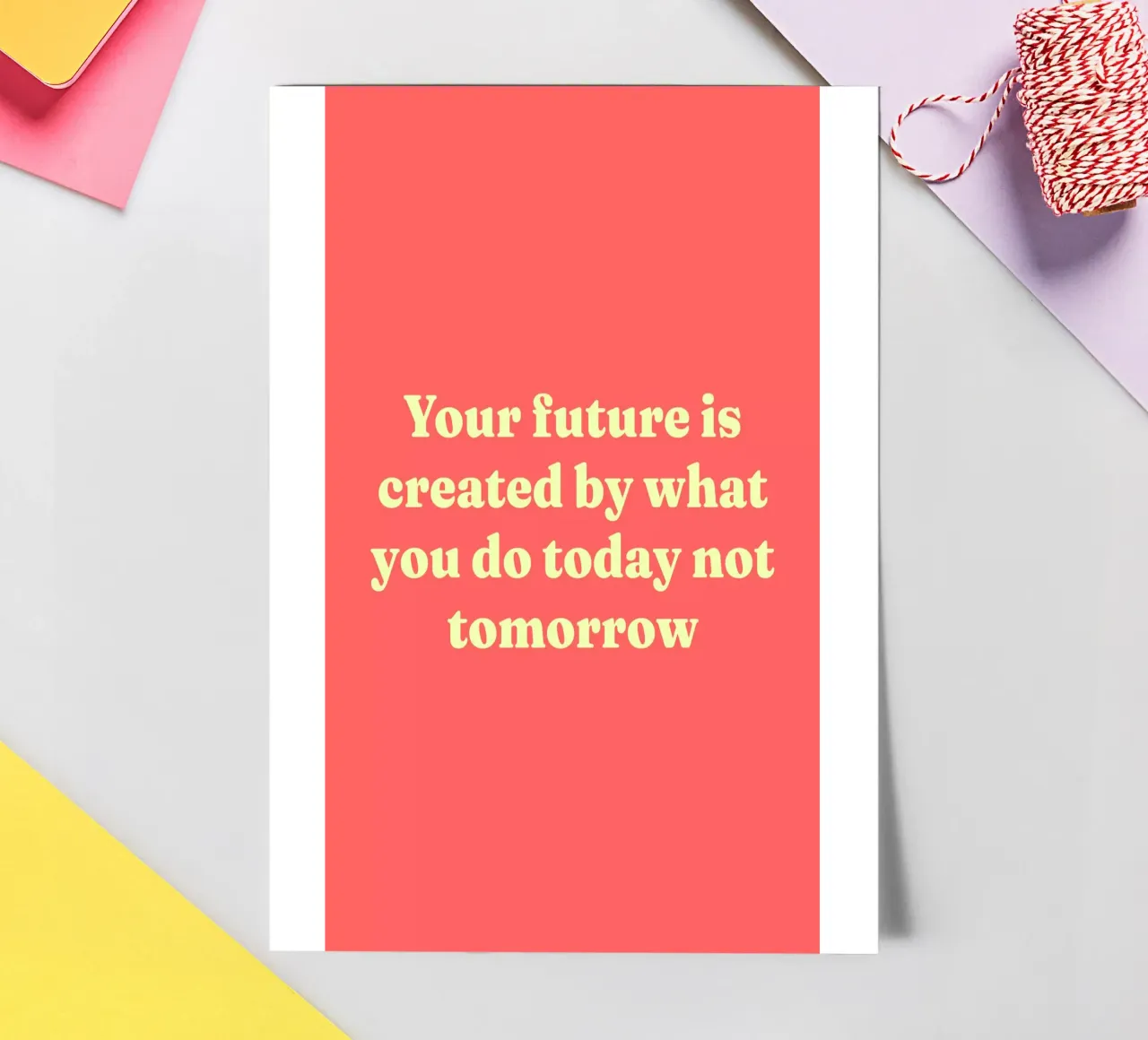 Your future is created by what you do today not tomorrow sticker sheet by Paigaam Studio
