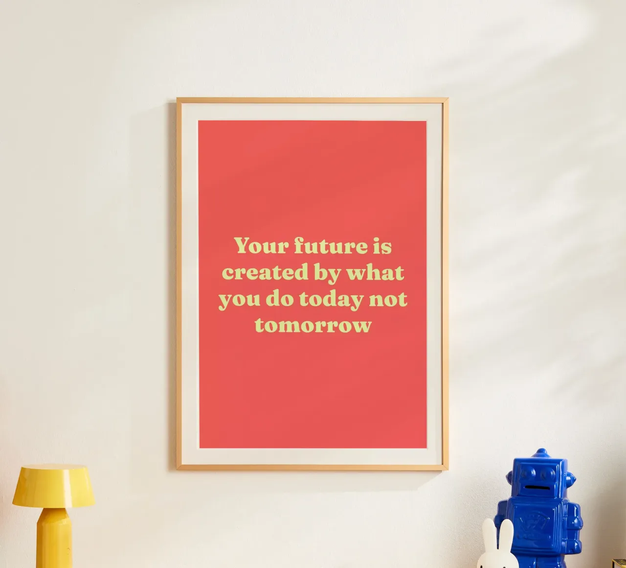 Il vostro futuro è creato da ciò che fate oggi, non da ciò che farete domani. carta hahnemühle da Paigaam Studio