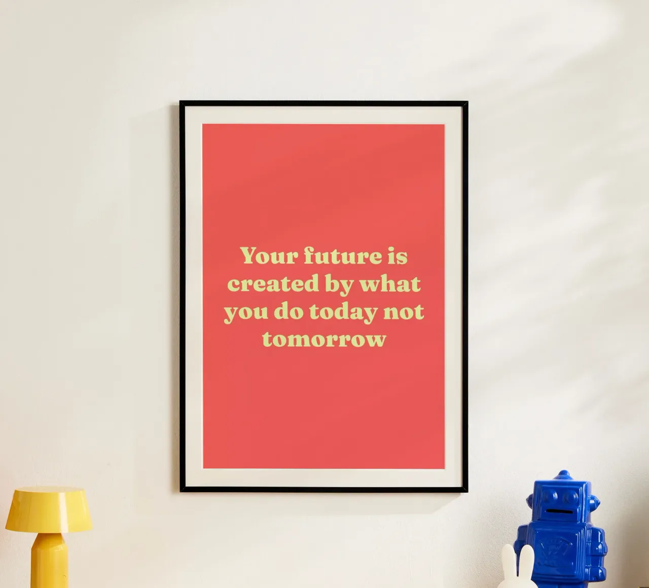 Il vostro futuro è creato da ciò che fate oggi, non da ciò che farete domani. carta hahnemühle da Paigaam Studio