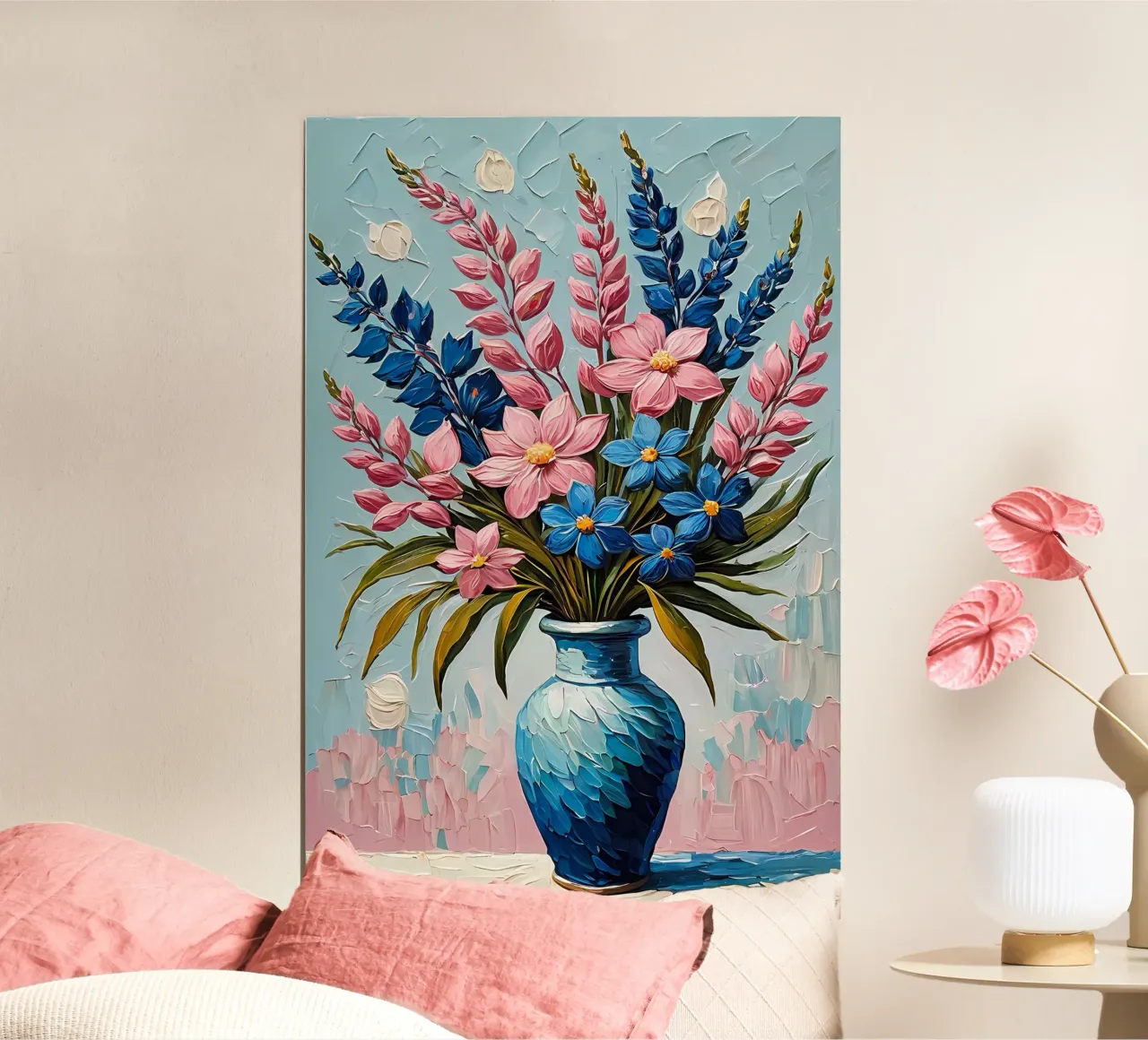 Armonia in fiore poster con telaio in legno da Artistic-shop