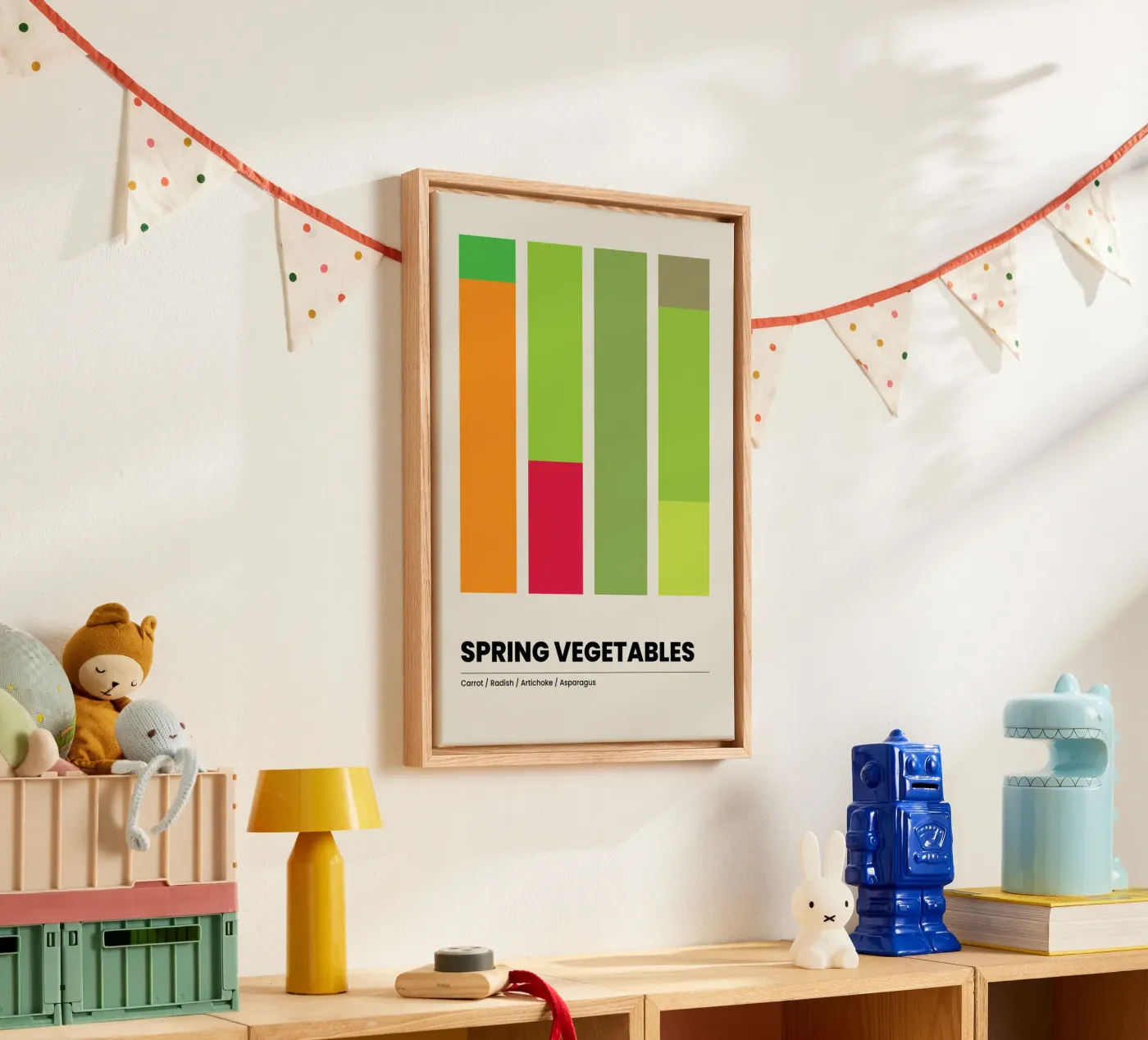 Spring vegetables canvas by OkleoStudio
