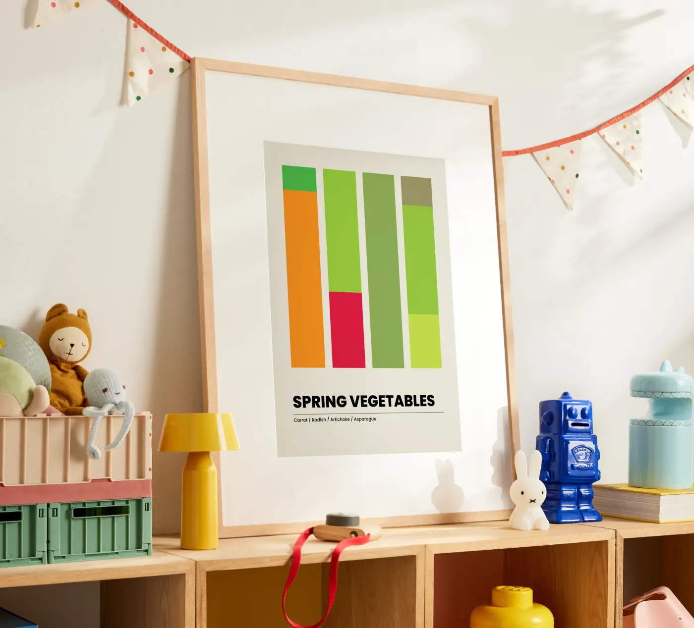 Spring vegetables poster by OkleoStudio