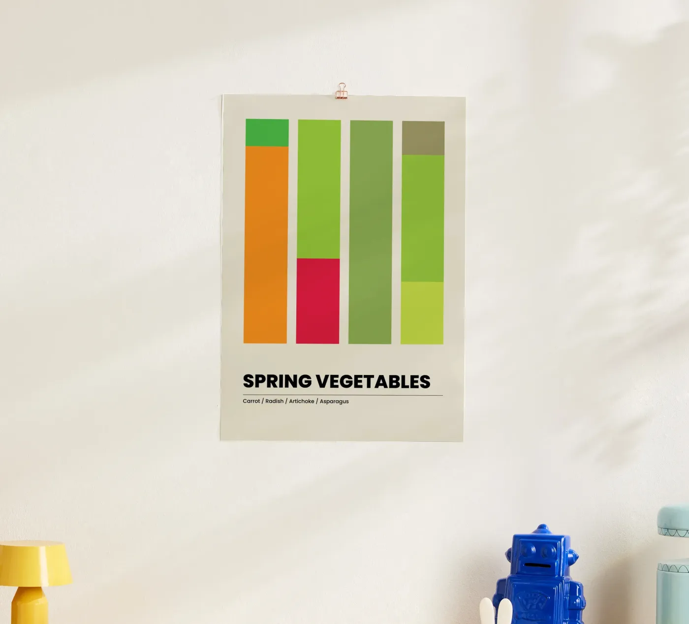 Spring vegetables poster by OkleoStudio
