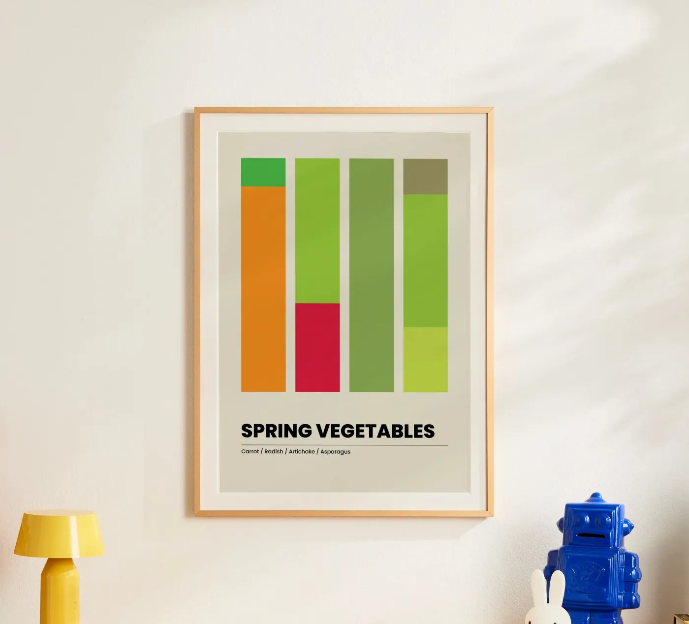 Spring vegetables poster by OkleoStudio