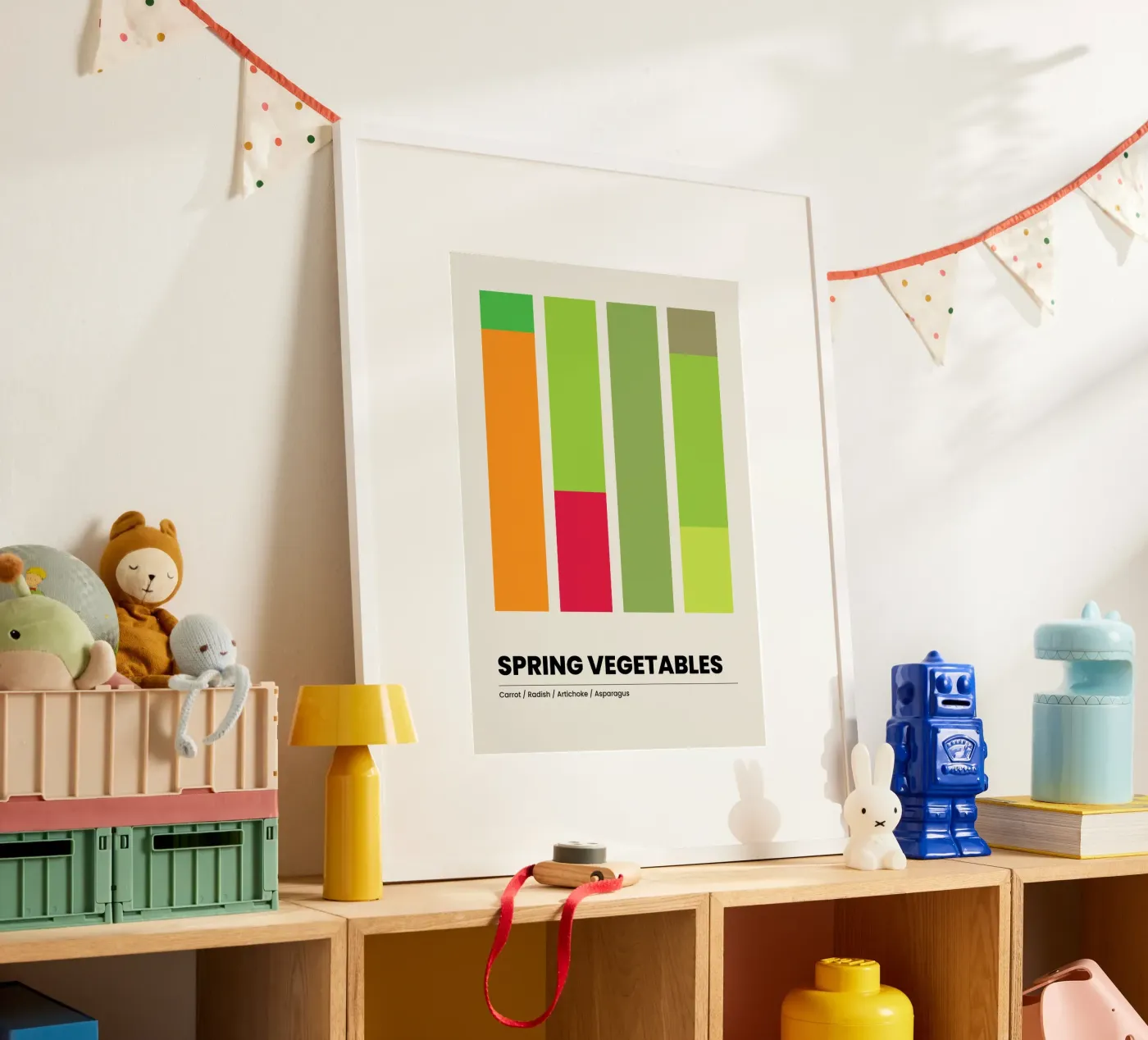 Spring vegetables poster by OkleoStudio