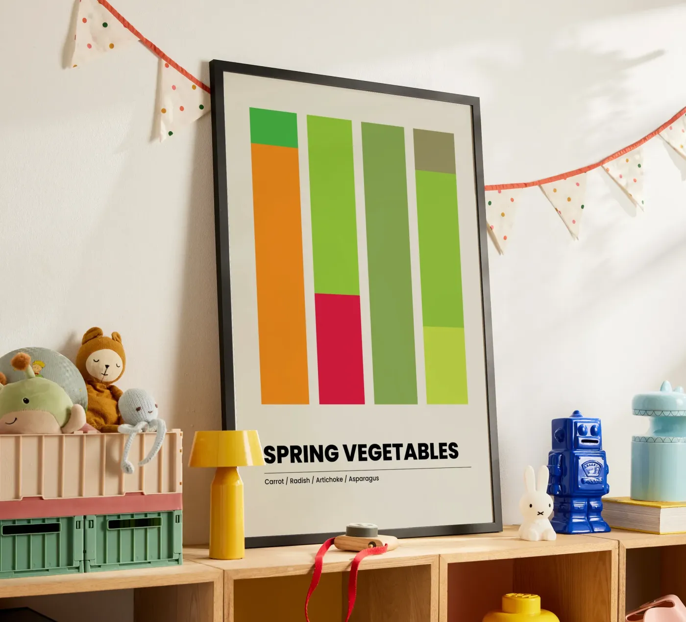 Spring vegetables poster by OkleoStudio