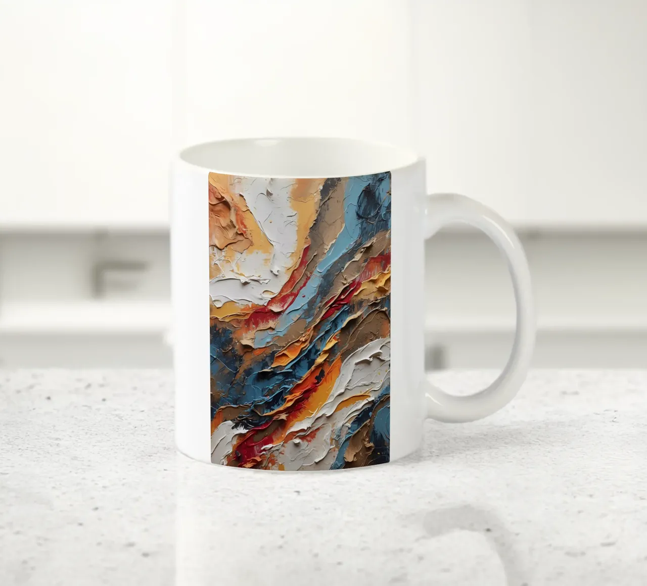 Symfonie met structuur keramische mok van Artistic-shop