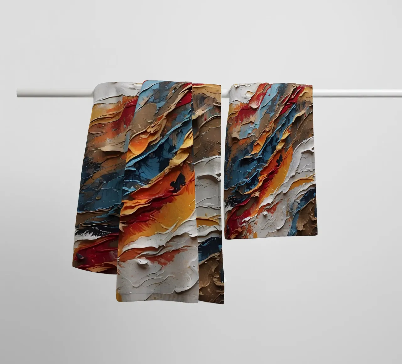 Symfonie met structuur badhanddoek van Artistic-shop