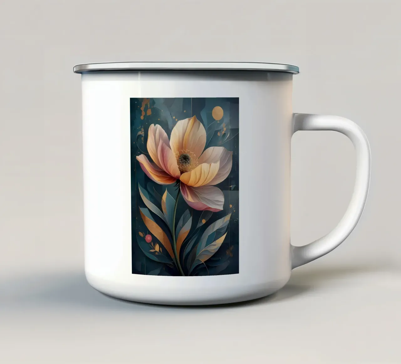 Fioritura dell'ora d'oro tazza in smalto da Artistic-shop