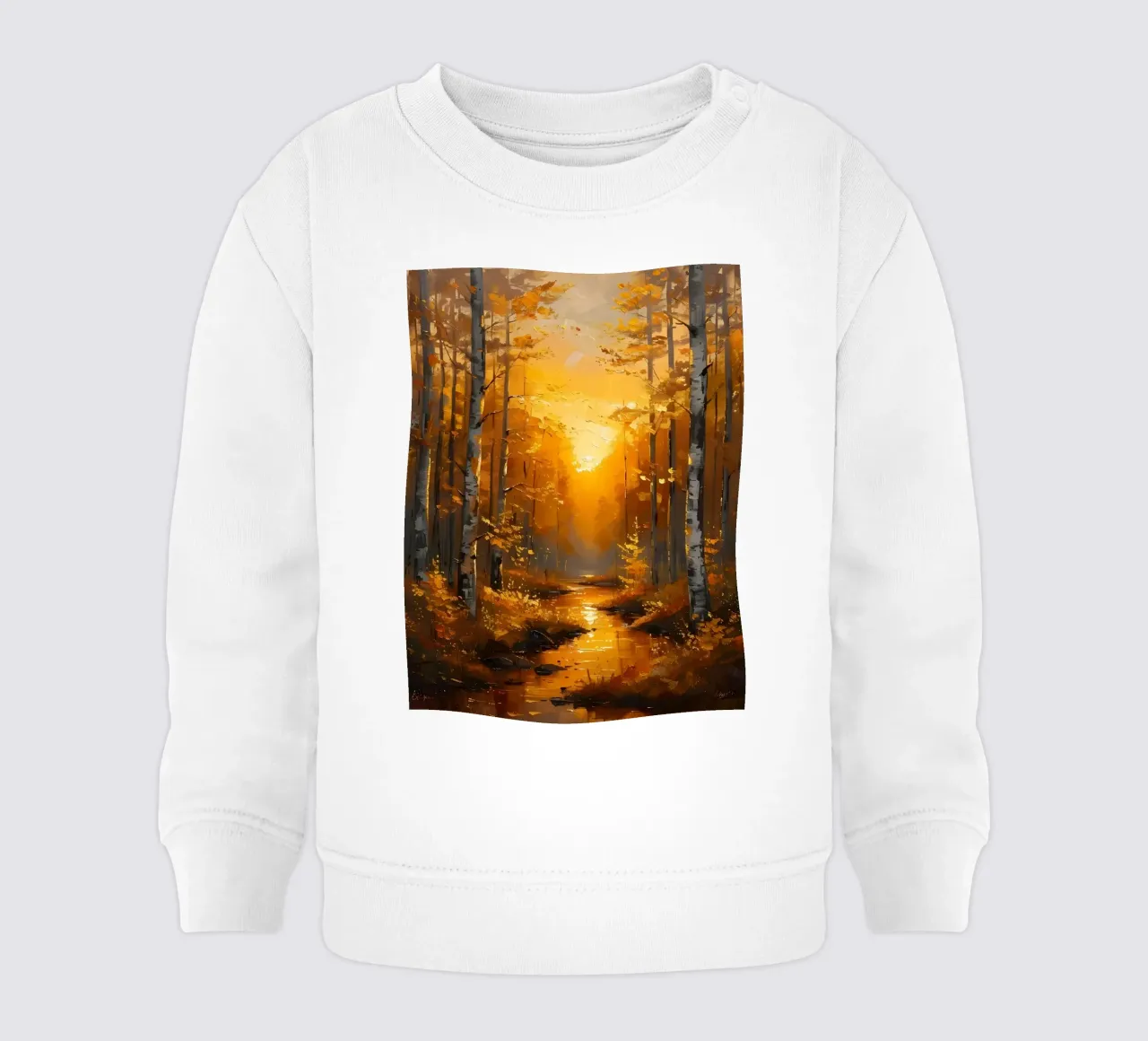 Foresta d'autunno dorata felpa neonato da Artistic-shop