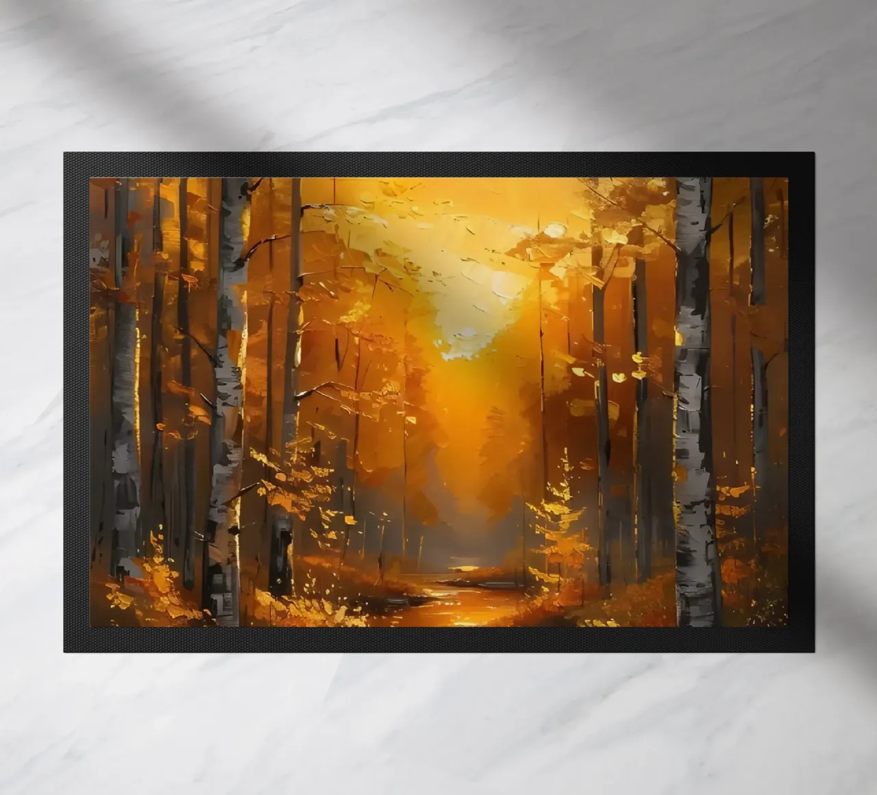 Foresta d'autunno dorata zerbino da Artistic-shop