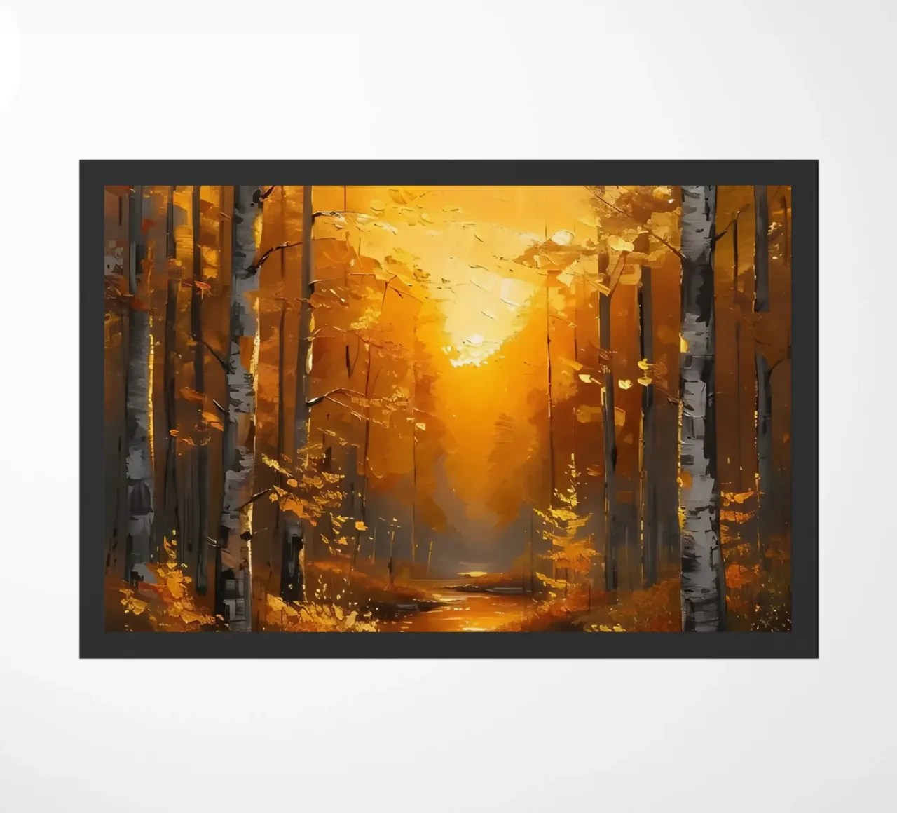 Foresta d'autunno dorata zerbino da Artistic-shop