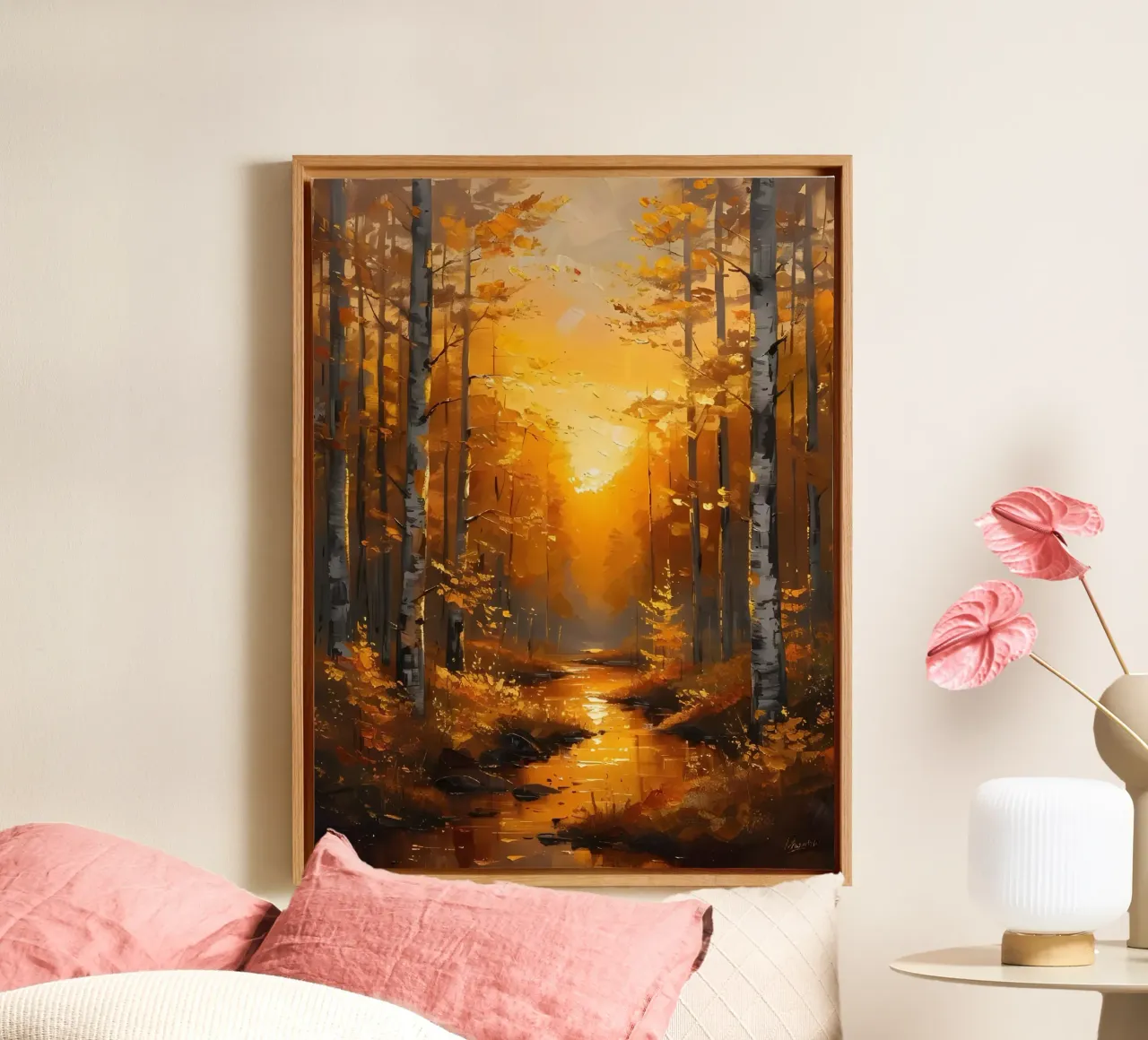 Foresta d'autunno dorata tela da Artistic-shop