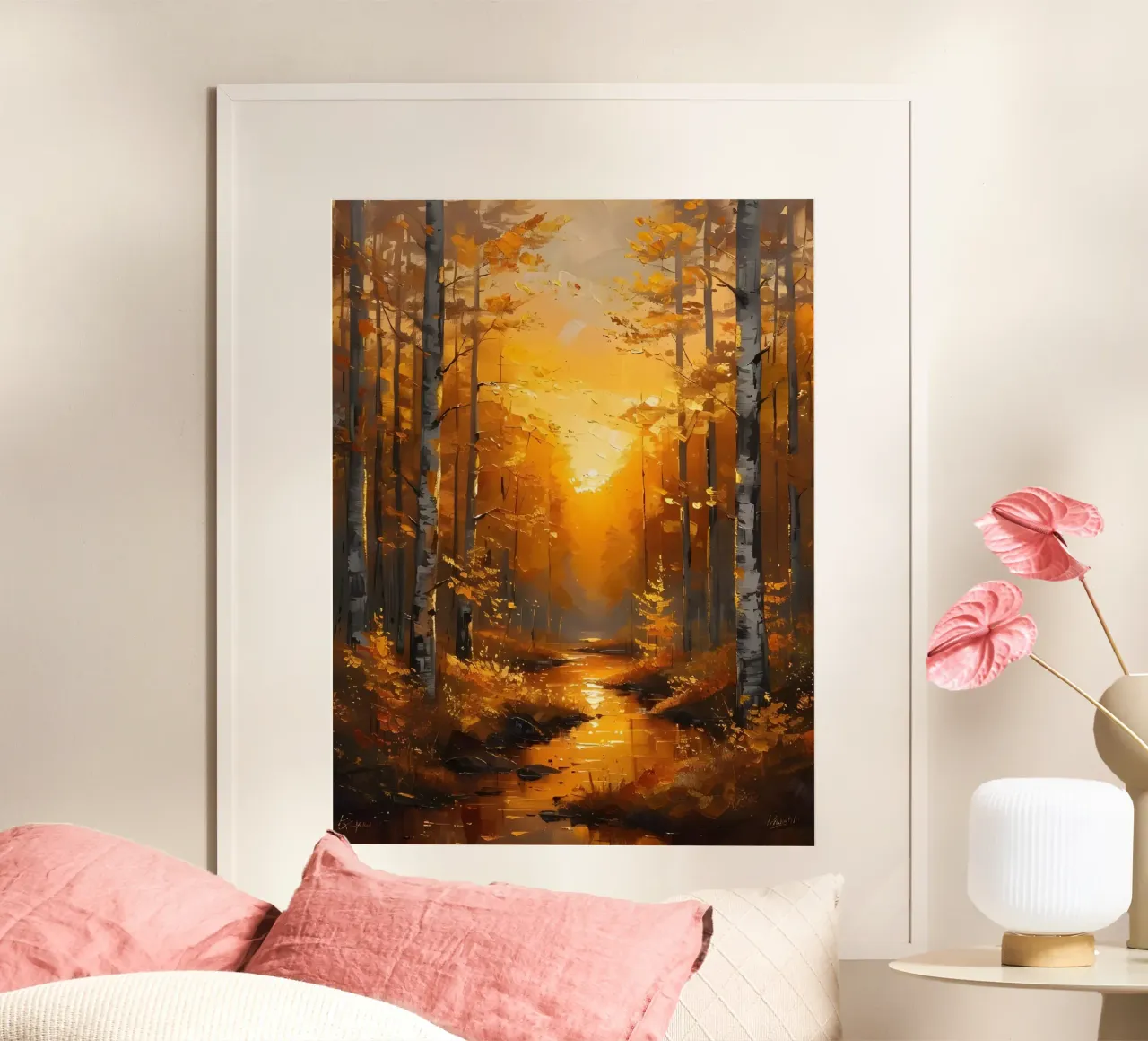 Foresta d'autunno dorata carta hahnemühle da Artistic-shop