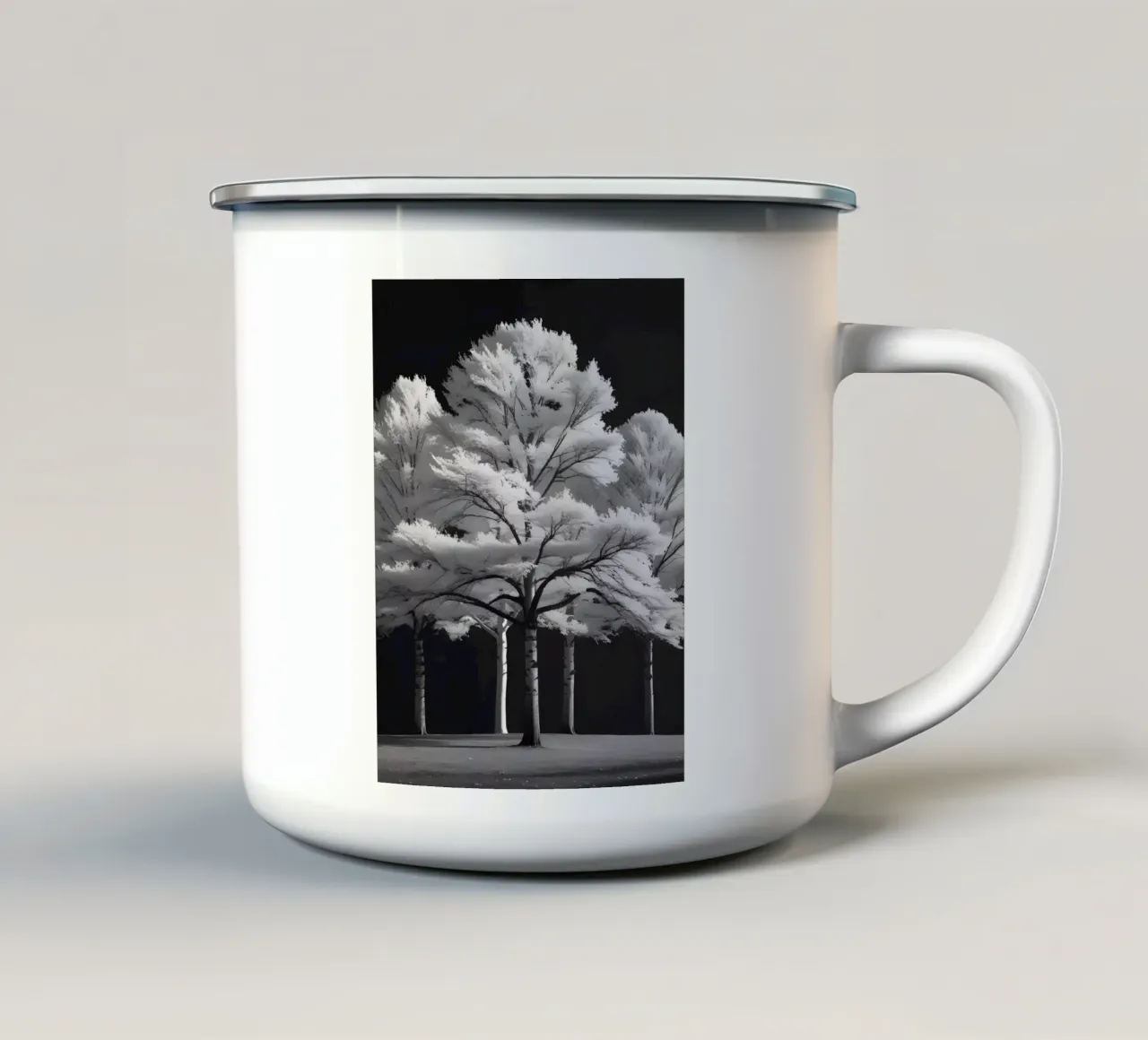 L'abbraccio fantasma della natura tazza in smalto da Artistic-shop