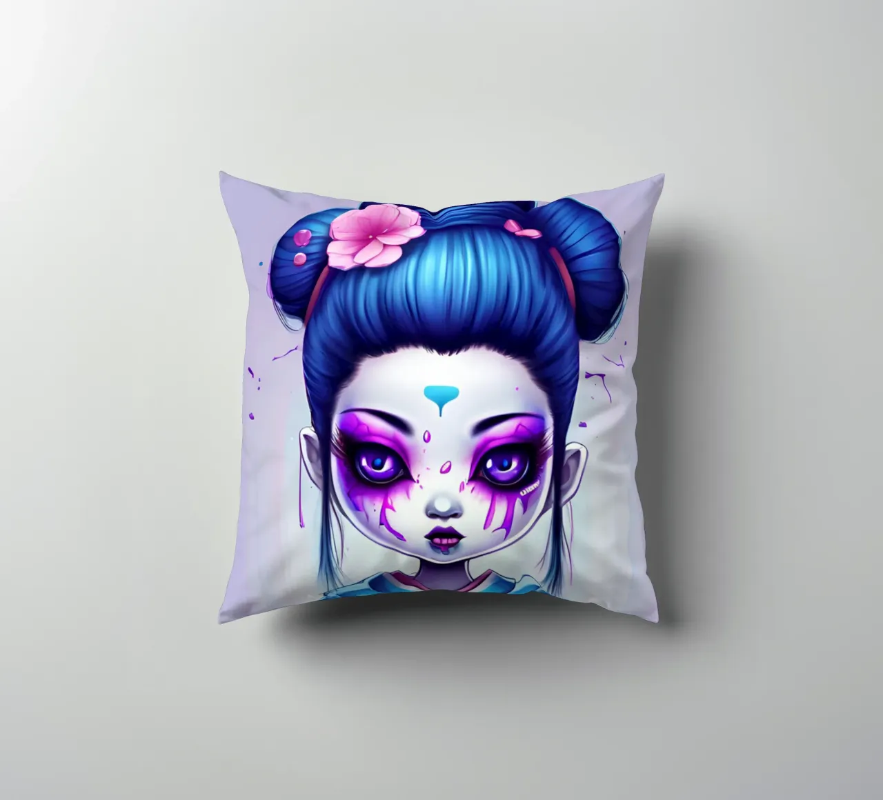 Black geisha 1 cuscino da Rezh creations