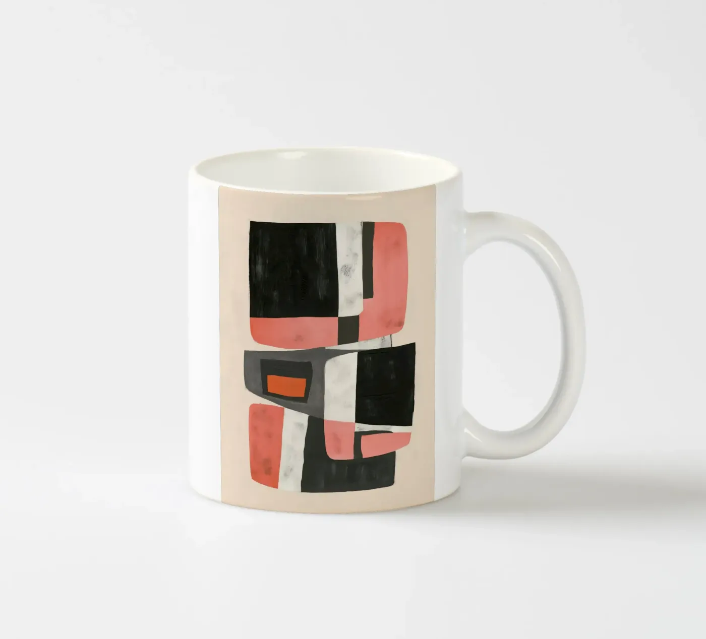 Soft Geometry ceramic mug by Nadjaa