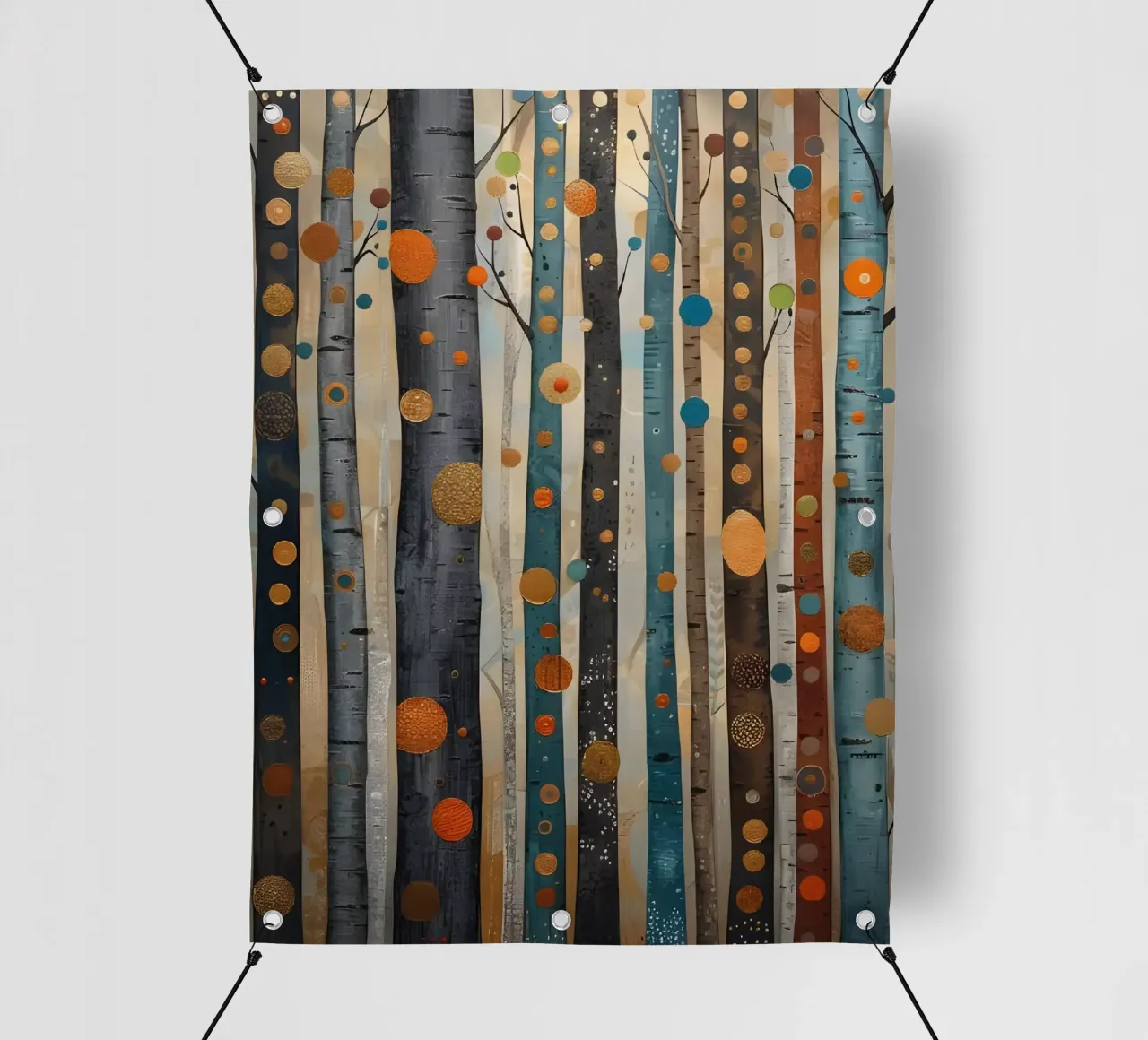 Boschetto d'oro: Una sinfonia di alberi telo in pvc da Artistic-shop