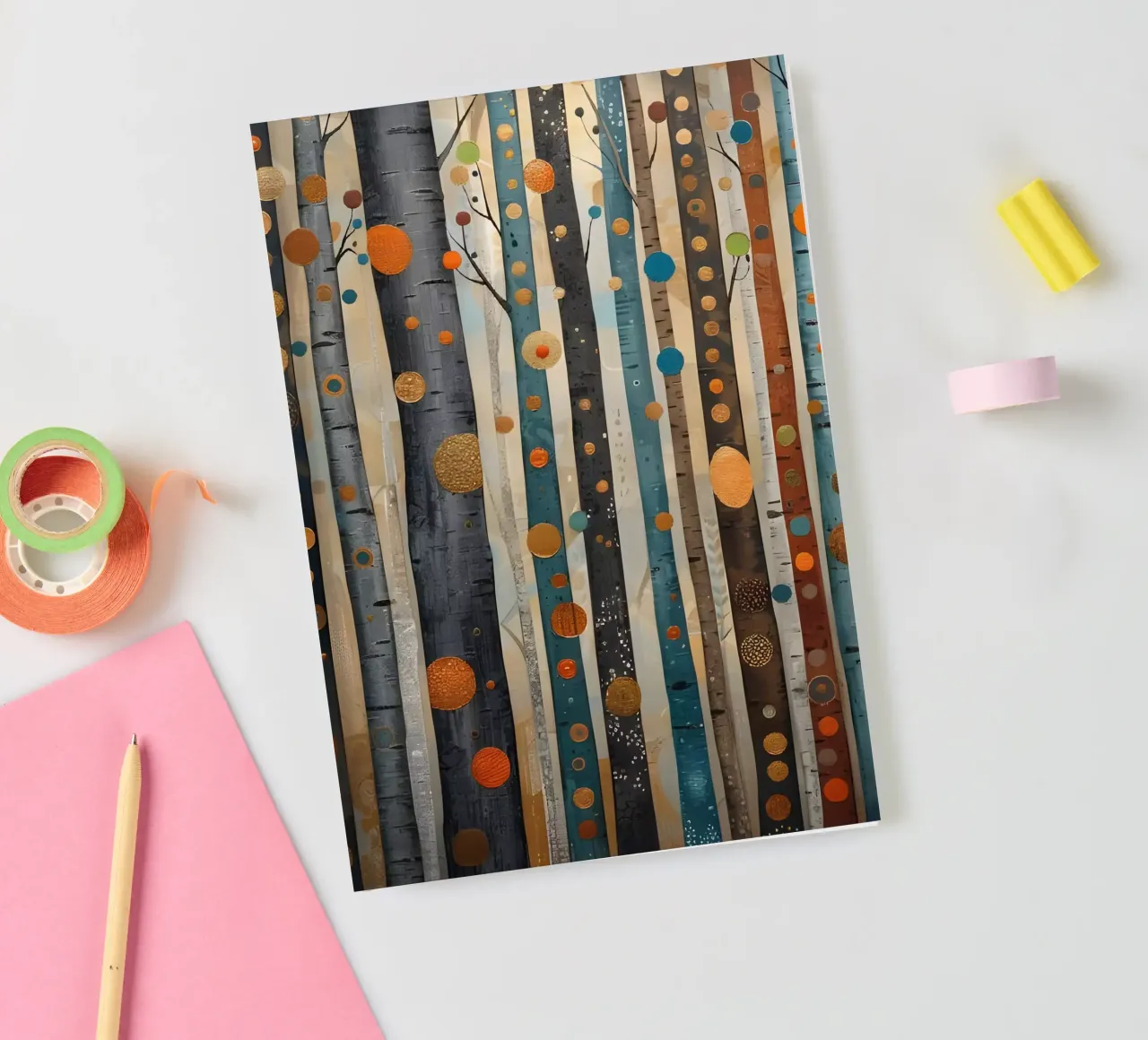 Golden Grove: A Symphony of Trees notebook by Artistic-shop
