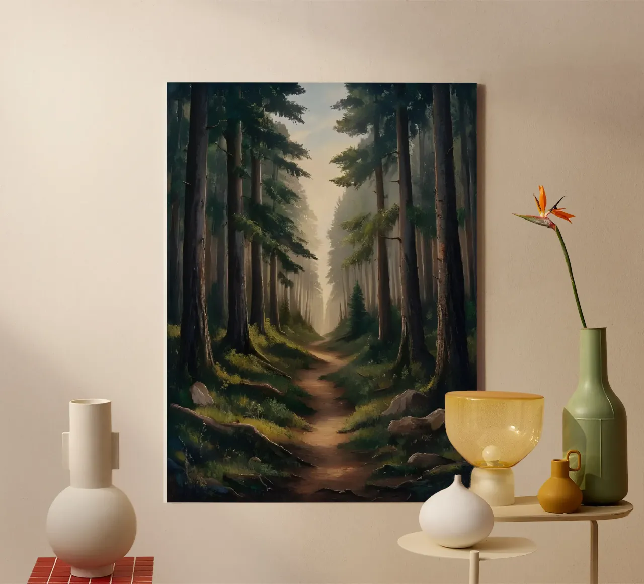 L'abbraccio della foresta tela con Cornice a cassetta da Artistic-shop