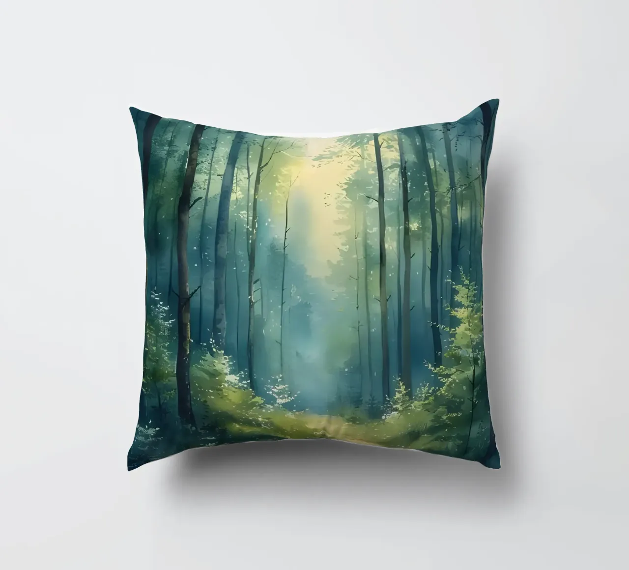 Enchanted Forest Path decorative cushion by Artistic-shop